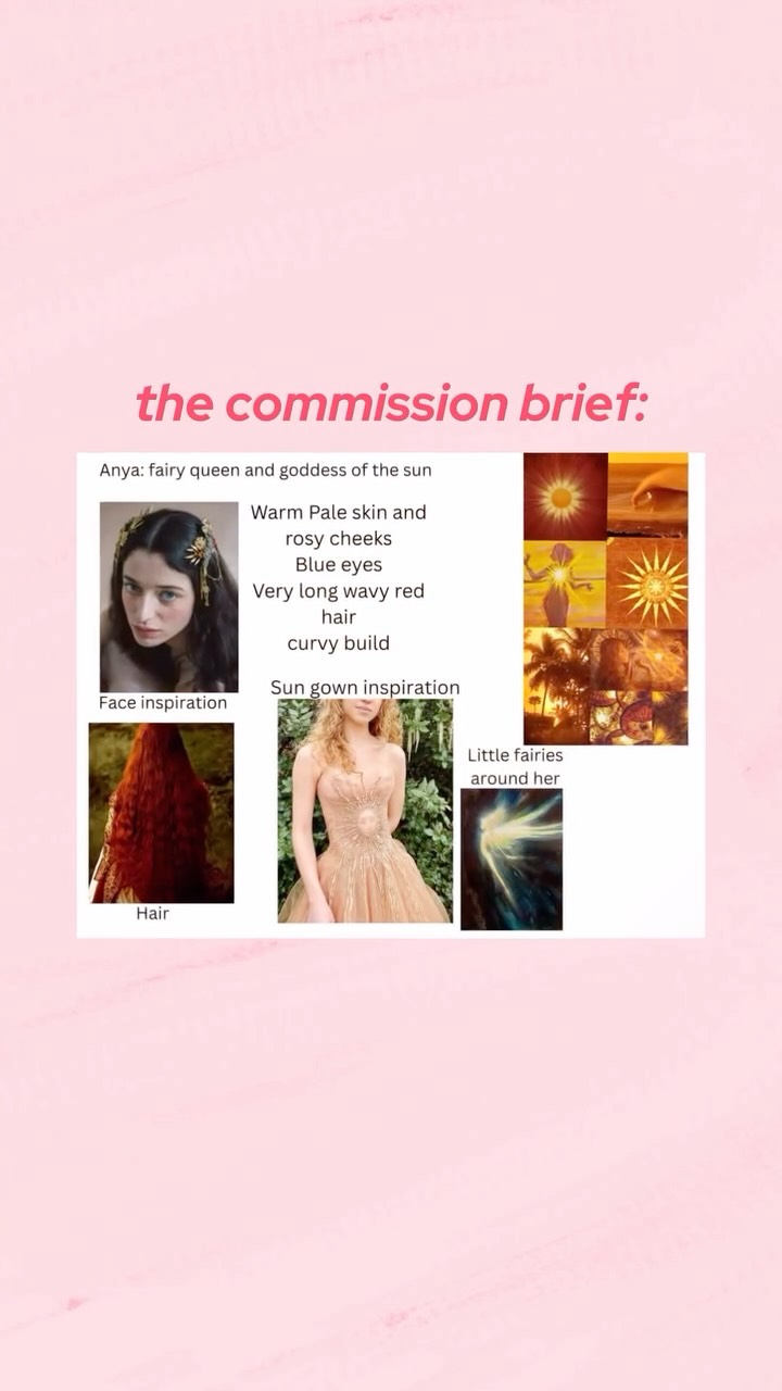 From client brief to finished commission 💫
#charactercommission #commissionsopen #sungoddess #fairyqueen #procreate