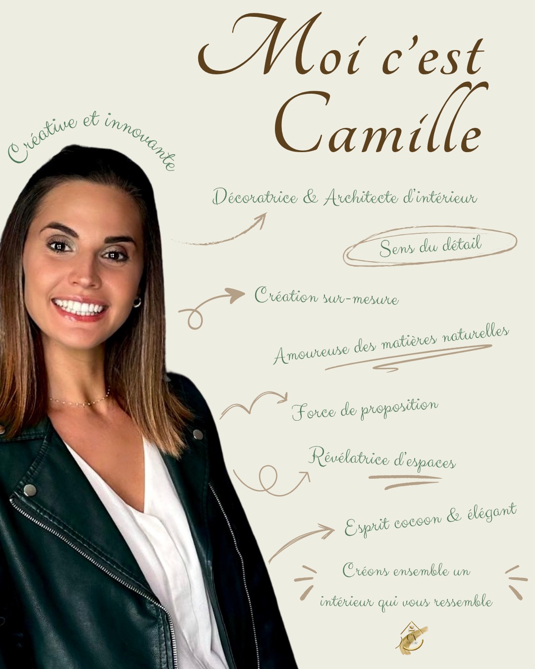 Moi, c’est Camille — fondatrice de CA Décor, architecte et décoratrice d’intérieur passionnée
Mon objectif ? Créer des espaces sincères, harmonieux et lumineux, où chaque détail a du sens.
Après plusieurs années d’expérience et une vraie reconversion vers ce métier de cœur, j’ai choisi de placer l’humain et l’émotion au centre de chaque projet.
Je conçois chaque intérieur avec sensibilité, créativité et transparence, pour révéler des lieux qui vous ressemblent, tout simplement
I Bienvenue dans l’univers CA Décor I
📍 Basée dans les Landes & les Pyrénées-Atlantiques
📩 camille.cadecor@gmail.com 📞 06.07.73.26.46
Et vous, qu’aimeriez-vous ressentir en rentrant chez vous chaque jour ?
Douceur, sérénité, énergie, créativité… Dites-le-moi en commentaire
#ArchitectureInterieure #DecoratriceInterieur #CADecor #HarmonieInterieure #DesignNaturel #BienChezSoi #AmenagementInterieur #InterieurChic #MaisonSincere #DecoAuthentique #ArchitecteInterieurLandes #PyreneesAtlantiques #FaitAvecPassion