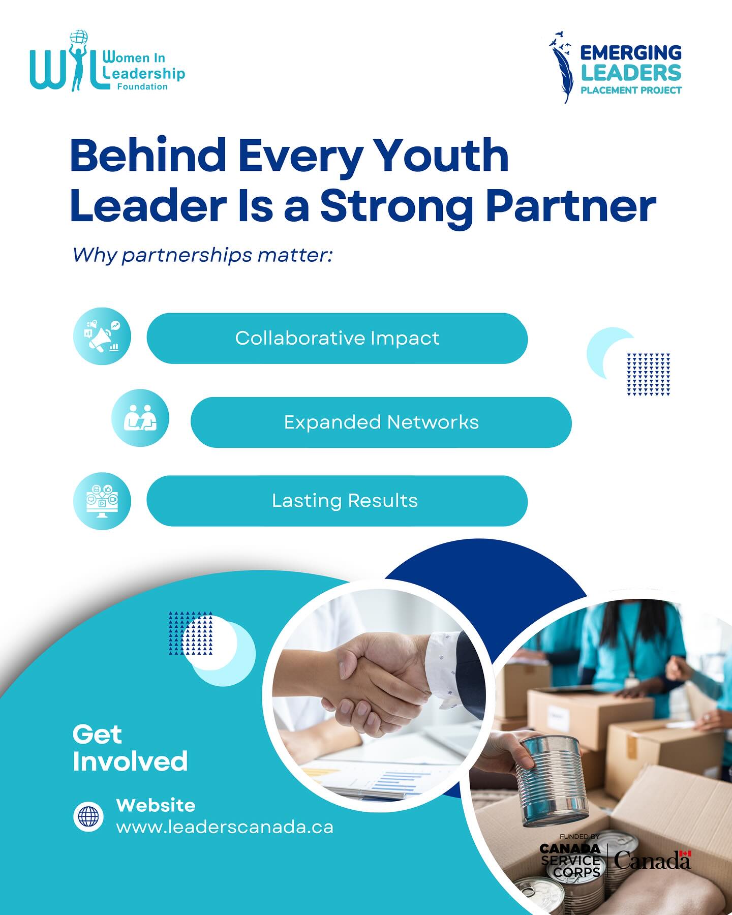 Behind Every Youth Leader Is a Strong Partner 💡
The Emerging Leaders Placement Project shows how partnerships empower youth leaders to grow, connect, and make a meaningful impact. By working together, we can expand networks, strengthen programs, and achieve lasting results.
📧 Connect with us at leaders.wil@gmail.com to learn more
🔗 Visit our link in bio to explore the program
Proudly funded by Canada Service Corps
#EmergingLeaders #YouthLeadership #CanadaServiceCorps #LeadersToday #YouthInCanada #NonProfitPartners #IAmAVolunteer #MentorshipMatters
