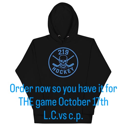 Head over to www.effingterrible.com get your Blue 219 Hockey hoodie in time for THE game … 10.17.25 https://www.effingterrible.com/product-page/unisex-hoodie-9