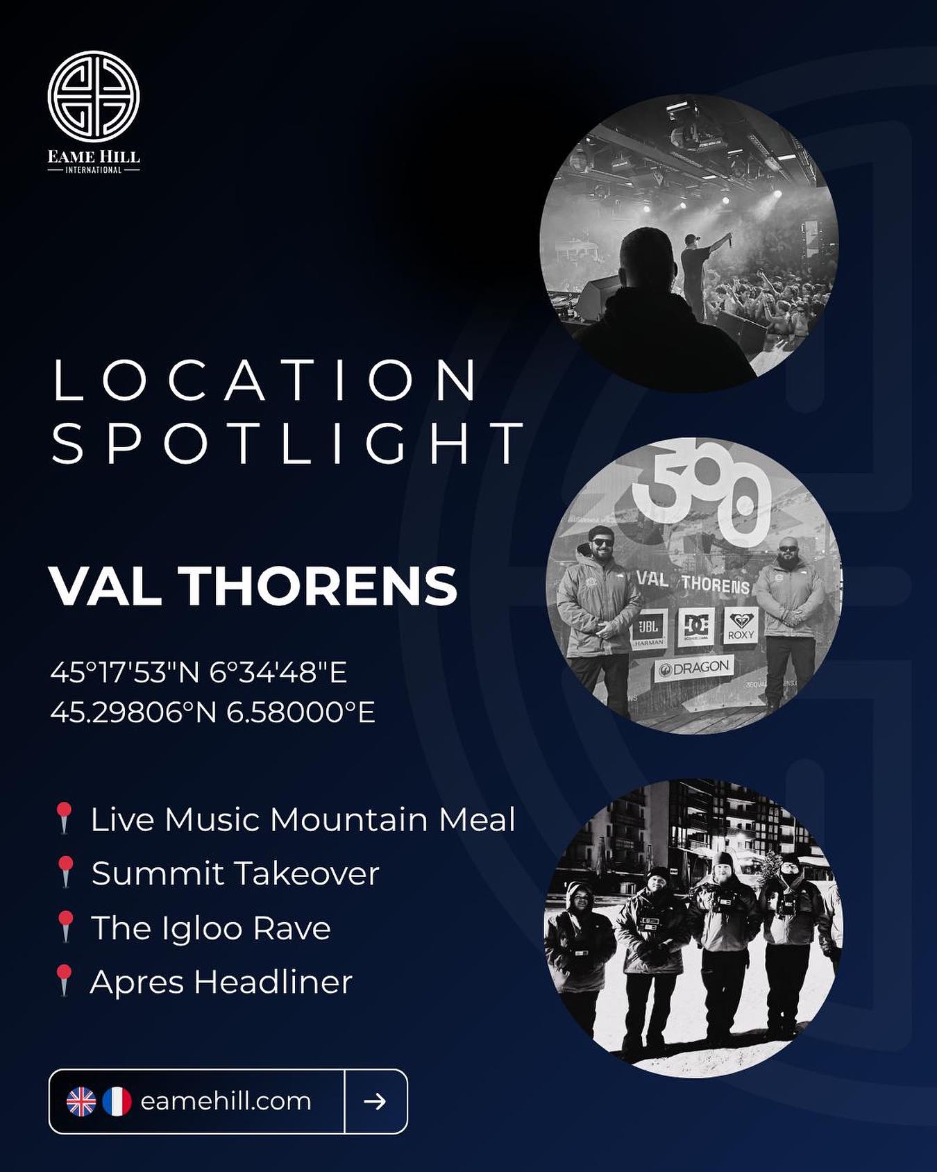 ๐ ๐ซ๐ท Location Spotlight: Val Thorens
As part of the Alpine Resort Team Winter 25/26, one of our key operational hubs will be Val Thorens.
Val Thorens has been a key location for Eame Hill, where weโve spent the most time operating over the years. Weโre especially proud of our partnership with the Val Thorens Medical Centre, a relationship that plays a vital role in delivering exceptional care and support on the mountain.
๐ก The highest resort in Europe and the highest point of the 3 Valleys area.
โจ๐ก Lifts running up to 3,230m
โจโท๏ธ 321 runs with a total of over 600km
โจ๐ valthorens.com
One Team. Many Peaks. ๐ป
#locationspotlight #valthorens #winterroles #alpineresortteam #eventsafety #medicalresponse #crowdmanagement #riskmanagement #eamehill #eamehillinternational