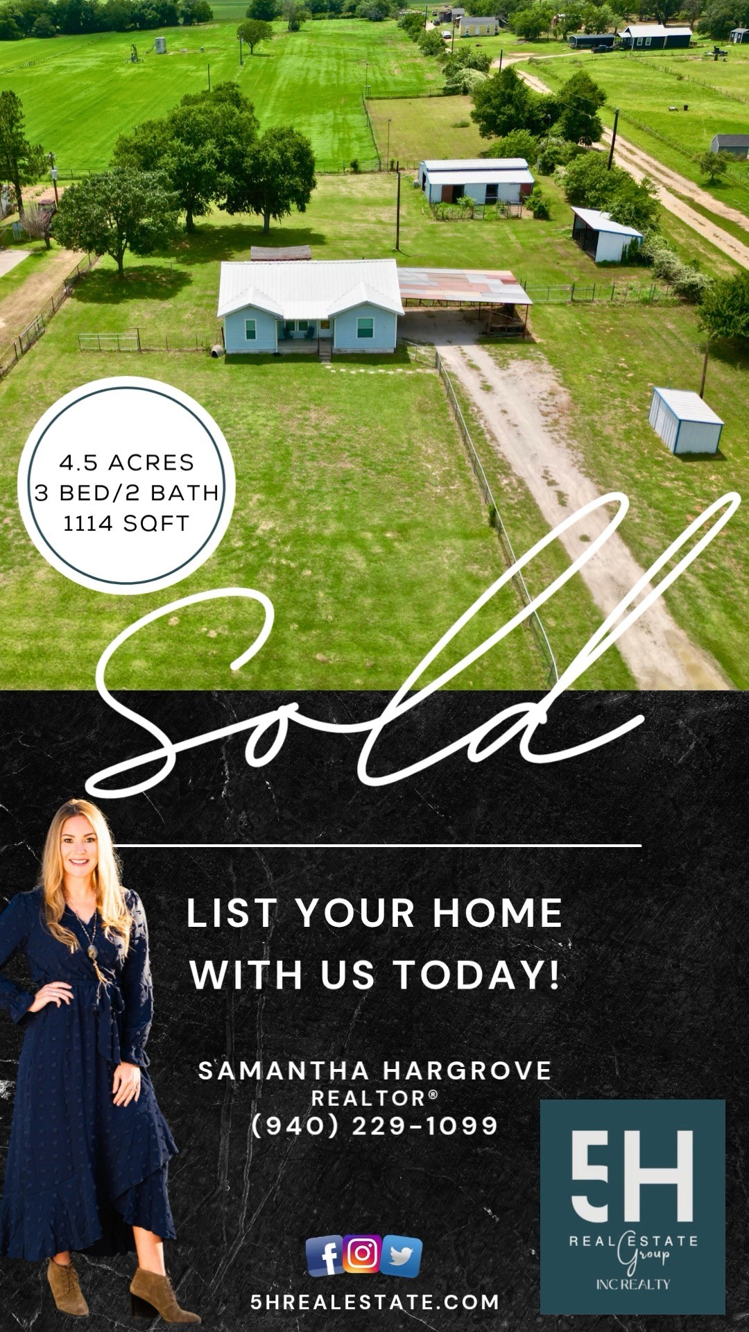 🎶 “Know when to hold ‘em, know when to fold ‘em…” 🎶
🏡 871 Lynch Bend Road in Springtown, TX is now SOLD!
This one was under contingency, but with patience and persistence, we got it CLOSED 🙌
Huge congrats to our family friend on starting their next chapter! 💛
Nothing beats helping the people you love find their place to call home. At 5H Real Estate Group, we’re here to walk with you through every twist and turn of the journey.
📲 Sold by Samantha Hargrove, REALTOR®
5H Real Estate Group at INC Realty
(940) 229-1099
#JustSold #5HRealEstateGroup #NewChapter #HomeSweetHome