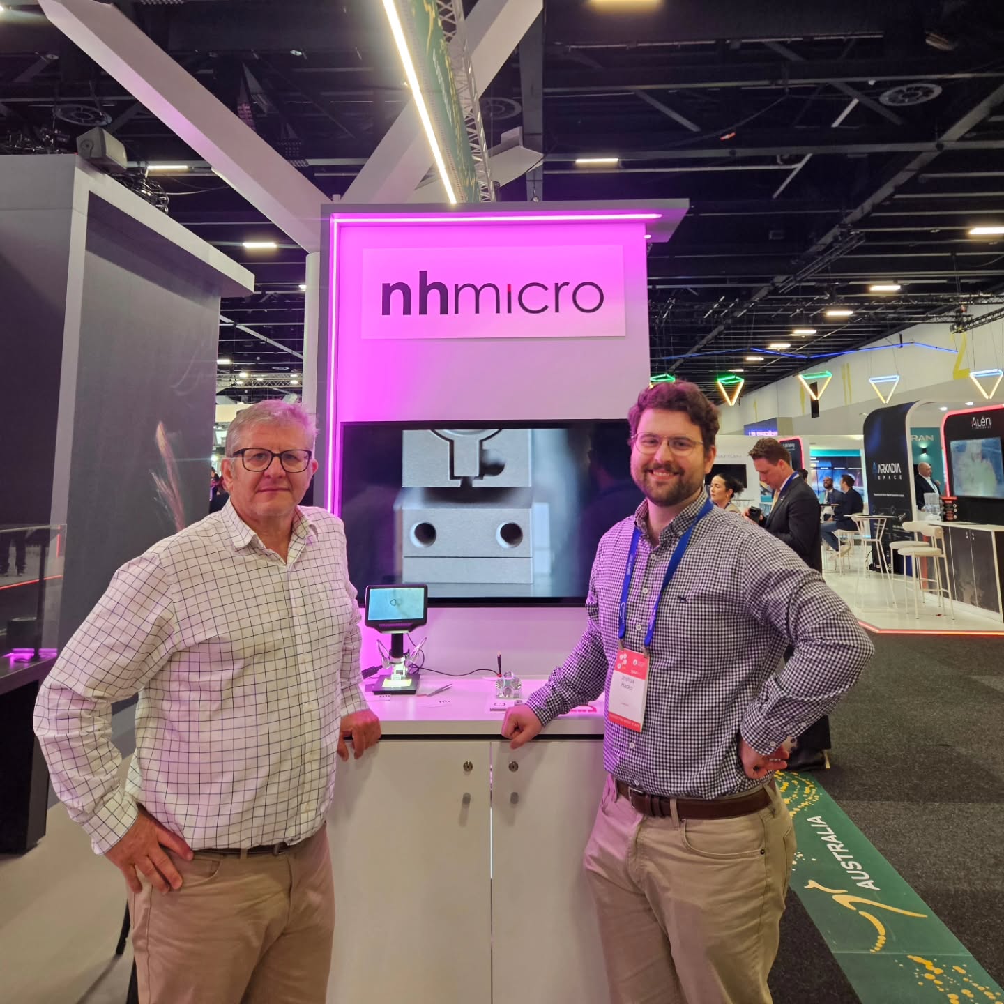 Dad and I next to the NH Micro exhibit on the NSW #IAC2025 stand. the largest space-related conference world wide.
Very fun to spend the time with him at the show.
Dad (Nick) is a 3rd generation watchmaker. He emigrated from war torn ex-yugoslavia in the mid 90s to Australia, started a watch repair and sales business, which transitioned into a watch brand with vertically integrated manufacturing, which transitioned to Australia's highest precision contract manufacturing facility.
Now, alongside his work, he is able to spend a bit more time doing the things he enjoys: planting bananas, mowing lawns and "playing radios" (he is one of the best Ham Radio operators world wide..)
It goes without saying that my team and I stand on the shoulders of this particular giant. He is well and truly the NH in NH Micro.
Thank you Dad!