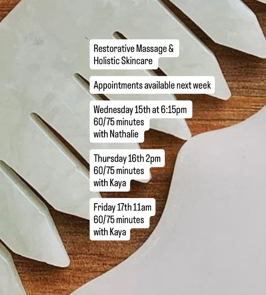 DM or email kaya@essential-therapies.co.uk to book your appointment.
