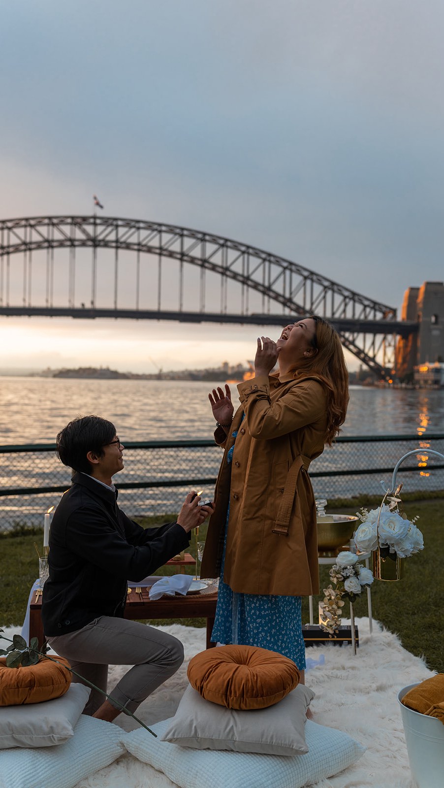 ✨Golden hour, golden moment ✨
Daniel pulled off the sweetest sunrise proposal for Christabel — she thought she was just taking her pup for a morning walk, but instead found the dreamiest white + gold picnic waiting for her 💍☀️
We had so much fun bringing this vision to life for our dear friend @saltshakerfilms’s friends — a morning we’ll never forget 🤍✨
#ProposalPicnic #SunriseProposal #SydneyProposals #LuxuryPicnics #EngagedAtSunrise #WhiteAndGoldAesthetic #EventStyling #ProposalGoals
