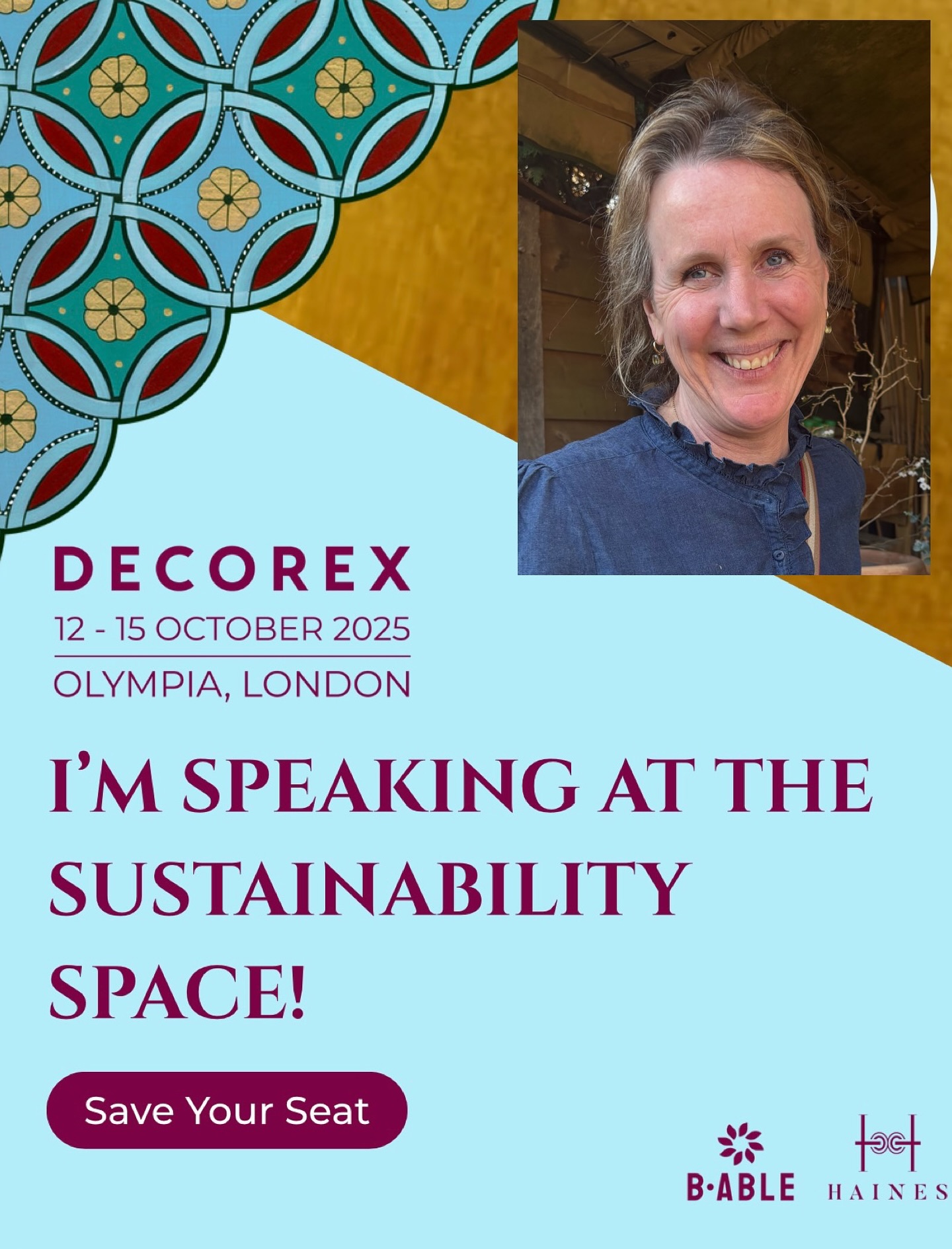 Monday 13 October 11am I’m joining @edward_bulmer, Jason Ratcliffe @thewellbeingsurveyor and Charlie Lemmer @thehealthyhomeshow for a session in the Sustainability Space on Breathing Buildings, designing healthier indoor spaces. And on Tuesday 14 October 12.30 I’m joining Jim Athey of @georgesmithfurniture and Adrian Woodcock of @westbridgefurniture and Mirry Christie of @bable.world to discuss Sustainable Practices in Furniture. Do come join us!!! #decorex2025 #sustainability #sustainablefurniture