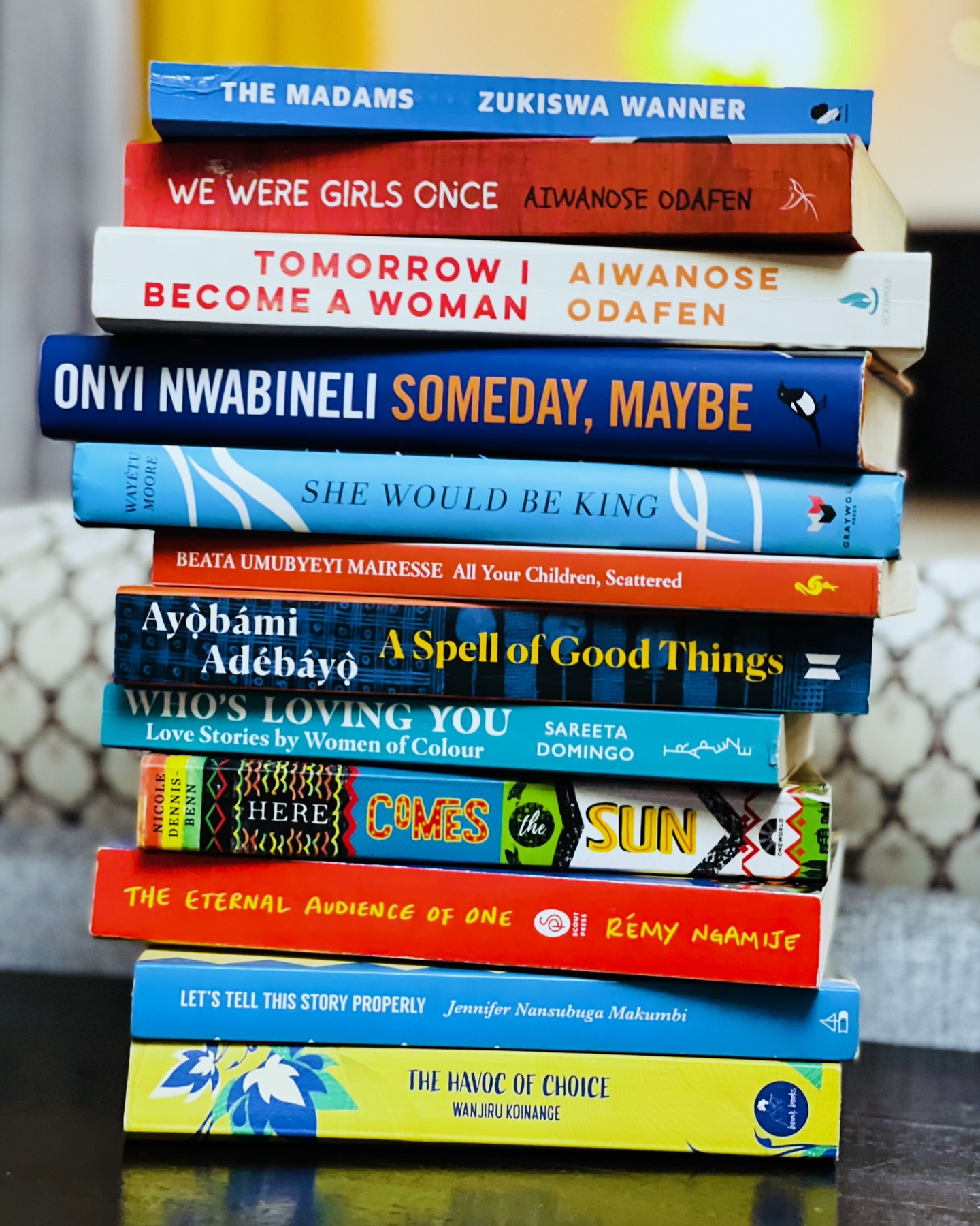 Spine Poetry/Sentence #sbphotochallenge25 - late entry but here we go…
The Madams
watched from their windows
We Were Girls Once,
dreaming, dreaming…
Tomorrow I Become a Woman,
a vow in the mirror,
or Someday, Maybe,
if the world allows.
She Would Be King,
but crowns scatter,
All Your Children Scattered,
drifting into silence.
Still, I gather hope
A Spell of Good Things,
and the question lingers,
Who’s Loving You?
Then light breaks
Here Comes the Sun,
warming
The Eternal Audience of One.
Let’s Tell This Story Properly,
through The Havoc of Choice
#poetry #spinepoetry #sbphotochallenge25