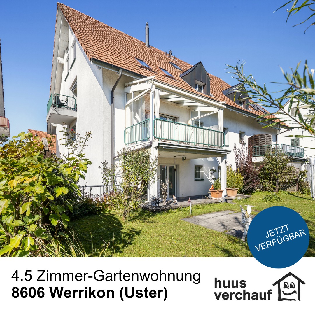 Attraktive 4.5-Zimmer-Gartenwohnung in Werrikon (Uster)
Die Highlights im Überblick:
• 4.5-Zimmer-Gartenwohnung
• Privater Gartenanteil: ca. 60 m²
• Offene Küche
• Fussbodenheizung in jedem Raum regulierbar
• 1 Tiefgaragenplatz + 1 Aussenstellplatz direkt vor der Wohnung
www.huusverchauf.ch
#huusverchauf #immobilien #immobilienmakler #gartenwohnung