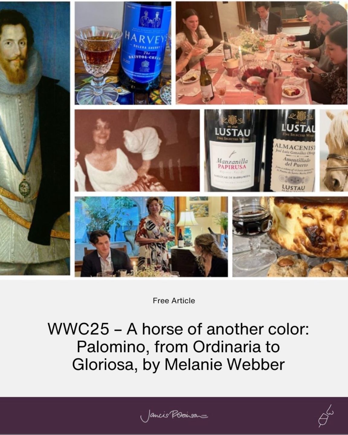 After all my postings about my amazing experiences in Jerez with the sherry educator program @sherrywinesjerez It seems apt to repost my essay on Palomino, published @jancisrobinson as part of the 2025 wine writing competition. Sherry is indeed a journey I plan to continue embrace….through each precious sip until the very last drop! #sherrywine #winewriting #palominogrape #wineeducation #jancisrobinson #amontillado #manzanilladesanlúcar #palocortado #finosherry #oloroso #pedroximenez