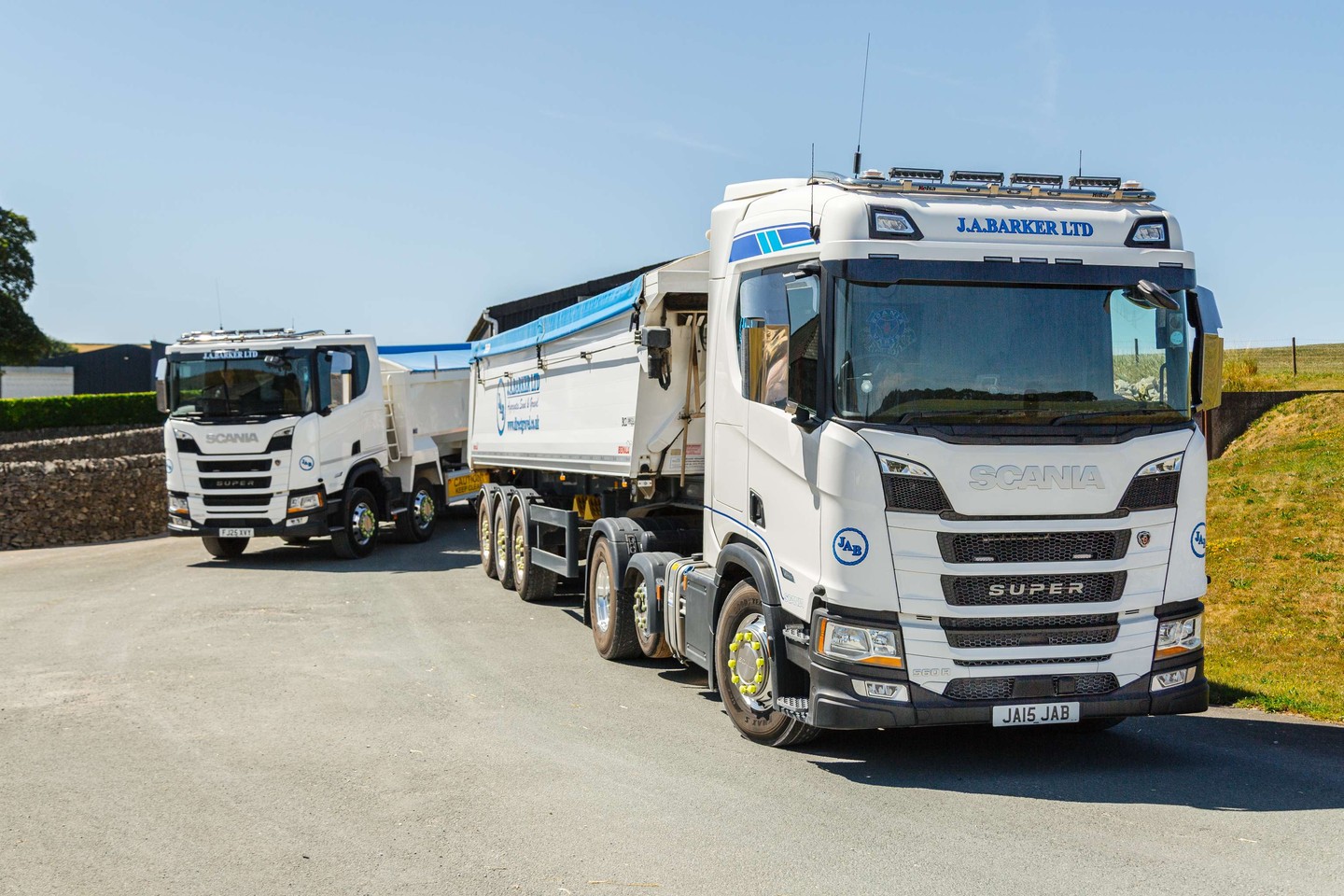 J A Barker Limited & Keltruck Limited, a partnership 20-years strong and still growing.
For the past 20 years Keltruck Limited have supplied J. A. Barker Limited with a range of Scania vehicles – in the shape of tractor units and eight-wheelers – and continue to support the family run firm in their journey within the aggregate industry.
Established in 1982 by Andrew Barker, the J A Barker Limited fleet has never failed to impress. The all-white cabs remain gleaming despite the harsh conditions they work in whilst the simple but elegant J. A. Barker Limited monogram motif they are adorned with helps them stand out from the rest.
Today, the Keltruck and J A Barker relationship remains strong. With Keltruck Account Manager, Calum Crooks continuing to supply these stunning units to the company!
To read the full article, please visit: https://www.keltruck.com/about-keltruck/news-centre/press-releases/j-a-barker/
To see more from J A Barker Limited, follow them on facebook: J A Barker Ltd