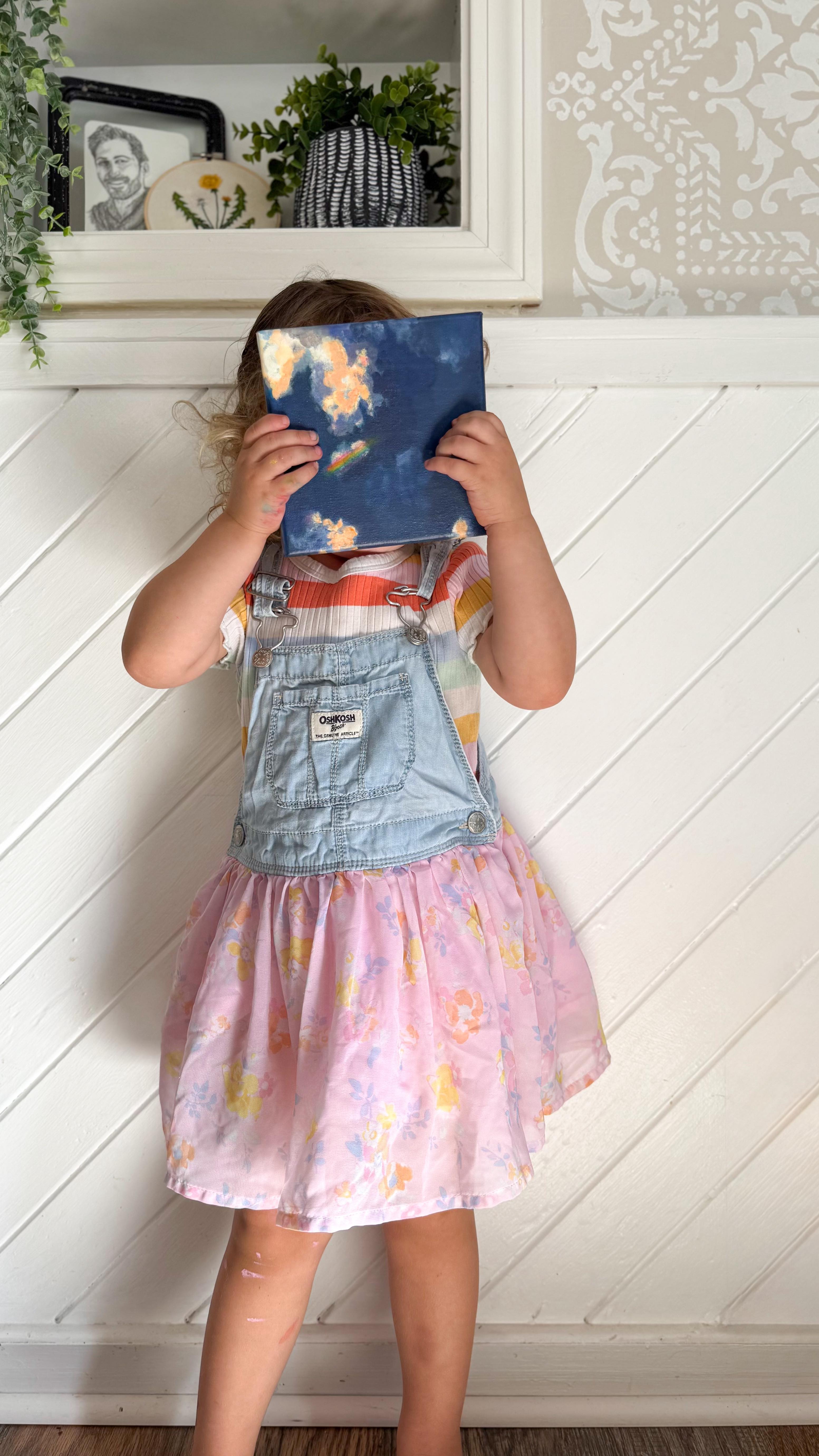 Says the rainbow is her favorite part.. Immediately paints over it with her own 🌈✨
If you stay ‘til the end, you’ll see how much Simi loves this one, which makes my heart feel cozy.