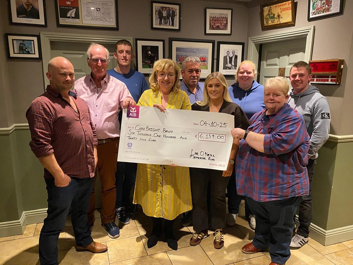 We are very grateful to OโNeills Heavy Haulage, @oneillshospital
We would like to thank the organisers, participants and volunteers who made the event so successful. The donation will support the Yarn Social Club, which is available 4 days per week for people living with Dementia from the community
