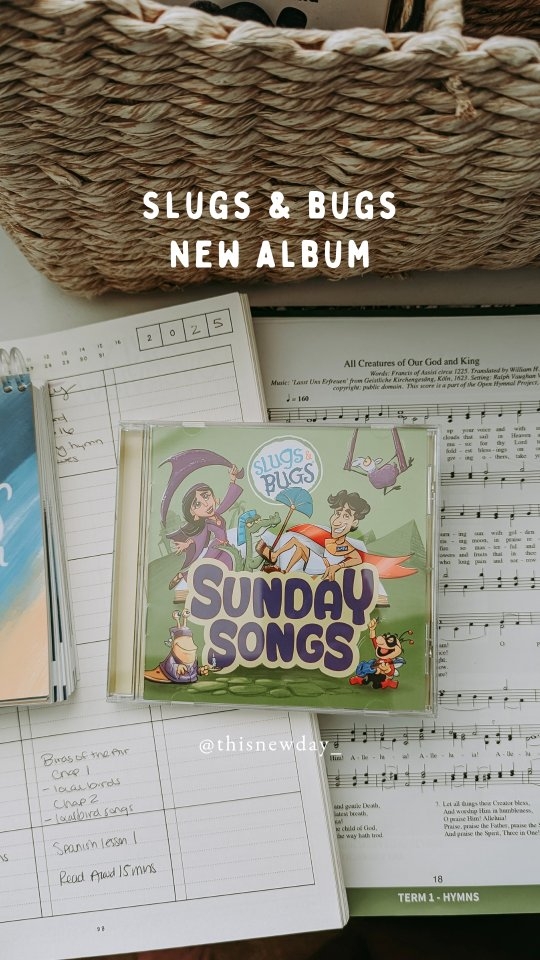 ✨ New Release ✨
Slugs & Bugs Sunday Songs - this album includes 16 songs with favorites like Jesus Loves Me and He's Got the Whole World.
They are planning on releasing the songs one by one on all streaming platforms or you can purchase the whole album from their website.
Our family always enjoys finding music that centers on Christ and His word so we have been so excited to receive this new CD! ☺️
I definitely want to check out Slugs & Bugs other music like the Sing the Word series which helps kids memorize Scripture!
➡️ Have you listened to any of their music?
.
.
Thank you to @slugsandbugsofficial and @frontgatem for our gifted copy of this CD.
.
.
#slugsandbugs #kidssongs #kidsworship #singalong #musicinthecar #worshipsongs #kidsmusic #songsforkids #scripturesongs