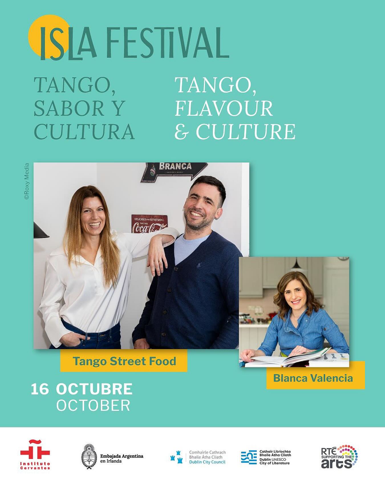 Delighted to be interviewing @tangostreetfood about their @blastabooks Tango for the Isla festival @institutocervantesdublin
I have followed Facundo and Pamela since my @spicebagspod days and I deeply admire their achievements.
I adore Argentinian everything but mostly food and movies.
Happiest time of my life was living in Buenos Aires sixteen years ago ❤️