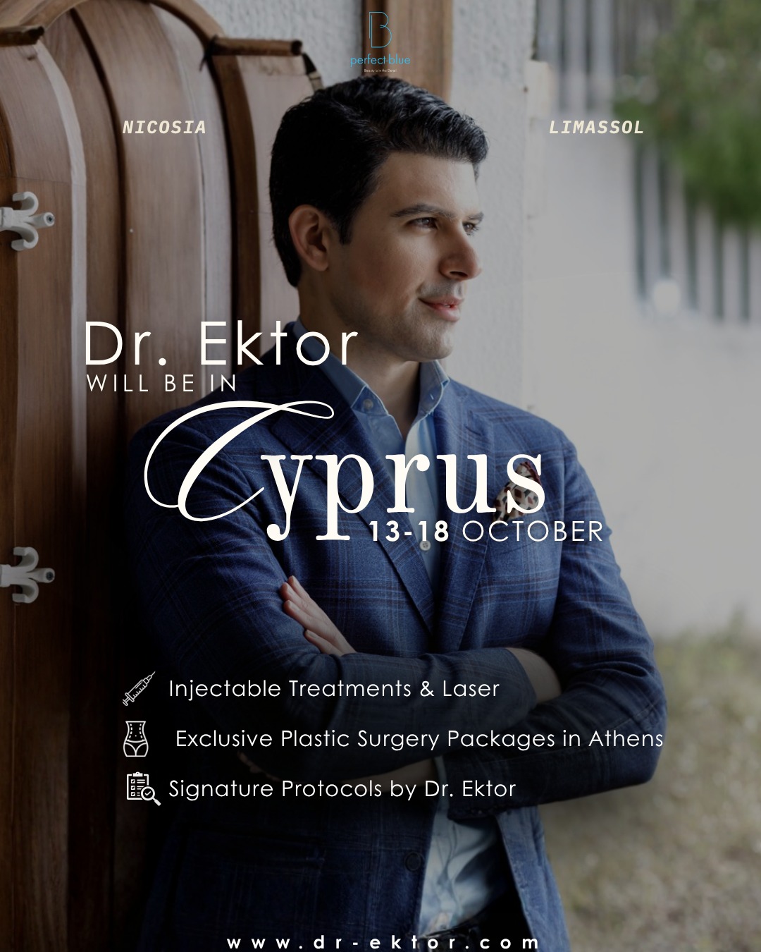 ✨ Your Time to Shine | October 13–18 ✨
Ο Πλαστικός Χειρουργός Δρ. Έκτορας Χατζηπαναγής (MD PD PhD) θα βρίσκεται στην Κύπρο για λίγες μόνο μέρες.
📍 Λευκωσία – Λεμεσός
✔️ Ενέσιμες Θεραπείες Προσώπου & Laser
✔️ Εξατομικευμένα Πακέτα Πλαστικής Χειρουργικής στην Αθήνα
🖋Signature Protocols by Dr. Ektor
📞 (+30) 210 7258982
📞 (+357) 96 444870
📧 info@dr-ektor.com
🌐 www.dr-ektor.com
🌟Μόνο @dr.ektor
📲Κλείστε το ραντεβού σας με προσωπικό μήνυμα ή στο +30 2107258982 (GR) | +357 96444870 (CY)
#nanoαυξητικη #νανοαυξητικη #nanoaugmentation #αυξητικηστηθους #αυξητικη #breastaugmentation #motiva #motivagreece #hdlipo #crisalix #crisalix3d #bestbreast #breastmaster #nanonatural #rhinoplasty #breakfree #modelbreast #naturalresults #kolonaki #voula #glyfada #kifisia #nicosia #athens #drektor