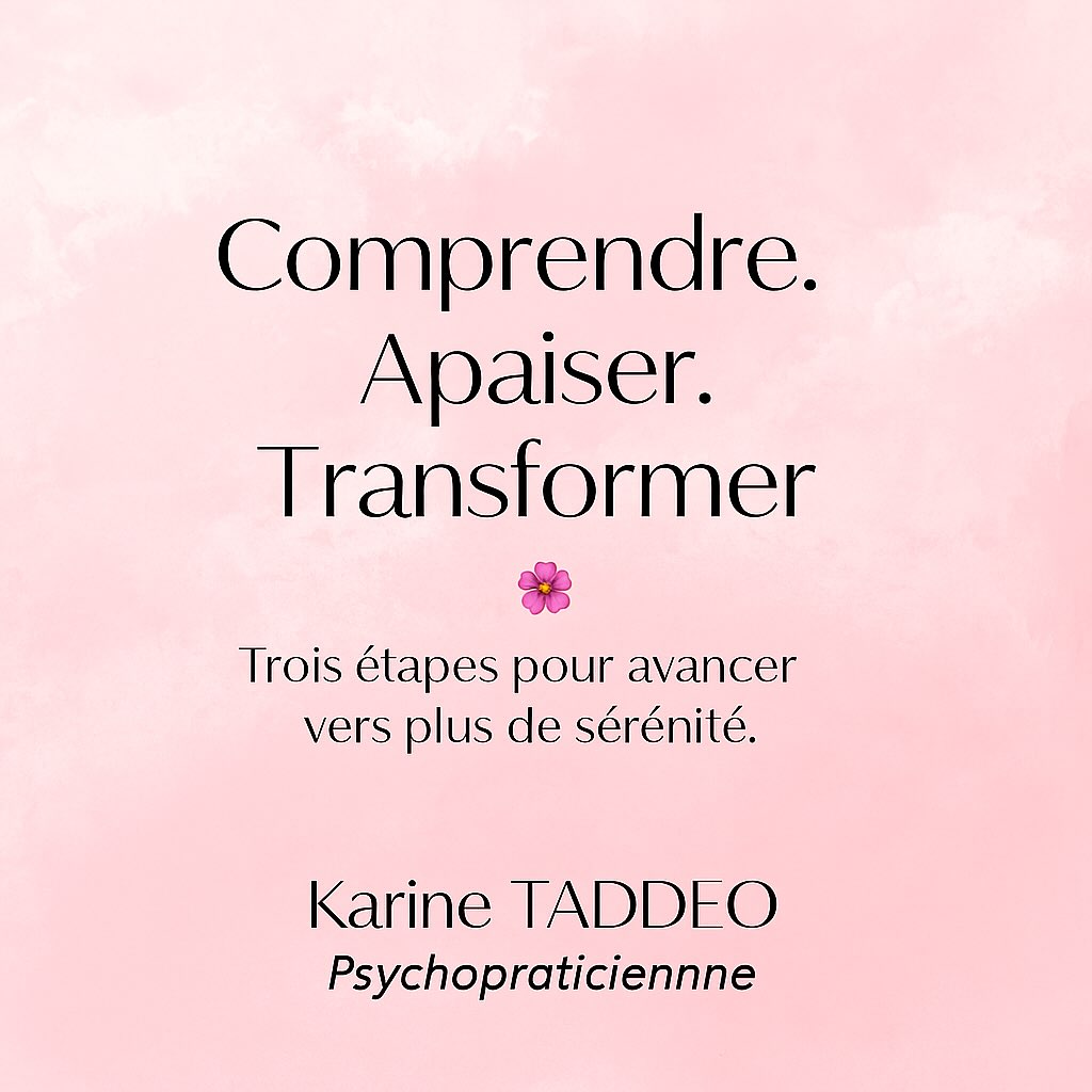 🌸 Comprendre. Apaiser. Transformer.
Trois étapes essentielles pour retrouver équilibre et sérénité intérieure.
Chaque accompagnement est une invitation à mieux vous comprendre, à apaiser votre mental et à transformer ce que vous vivez, pas à pas, à votre rythme.
🍃 Un espace d’écoute, de bienveillance et de transformation personnelle.
✨ Karine Taddeo – Psychopraticienne à Saint-Cannat
💬 Plus d’infos sur 👉 psy-aixenprovence.fr
⸻
#Psychopraticienne #Bienveillance #Apaisement #SantéMentalePositive #DéveloppementPersonnel #Accompagnement #Sérénité #ConfianceEnSoi #Émotions #SaintCannat #AixEnProvence #KarineTaddeo #PrendreSoinDeSoi #ComprendreApaiserTransformer