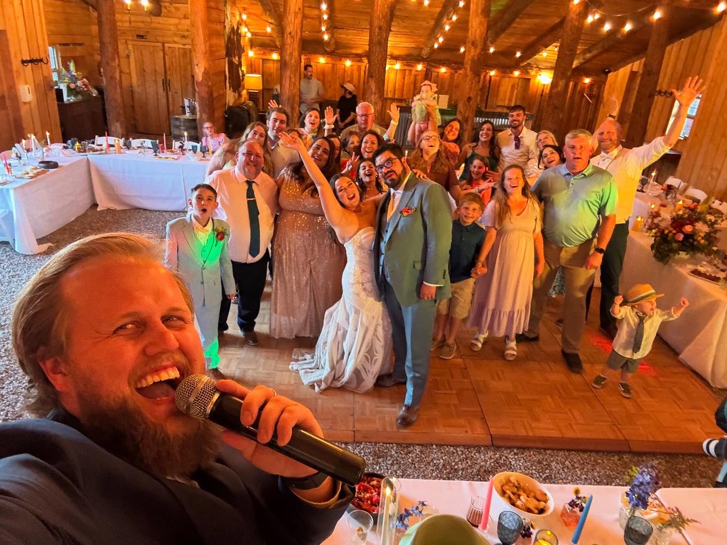 No, thank you, Dawn and Sayab!!!
.
“Skyler and Maria…were absolutely wonderful to work with. We had a great planning call and then they executed our wedding day flawlessly. We gave them a pretty hefty music playlist, and had special surprises planned for our guests throughout the day and they managed everything with professionalism and ease. I can not speak highly enough about them. Our guest came up to us multiple times saying “this was the best DJ ever” and we couldn’t agree more. Skyler was able to turn our small, intimate wedding into a full on rave and it was just what we wanted. THANK YOU GVE for an amazing wedding day.”
.
#weddings #gve #steelhorseranch #grateful