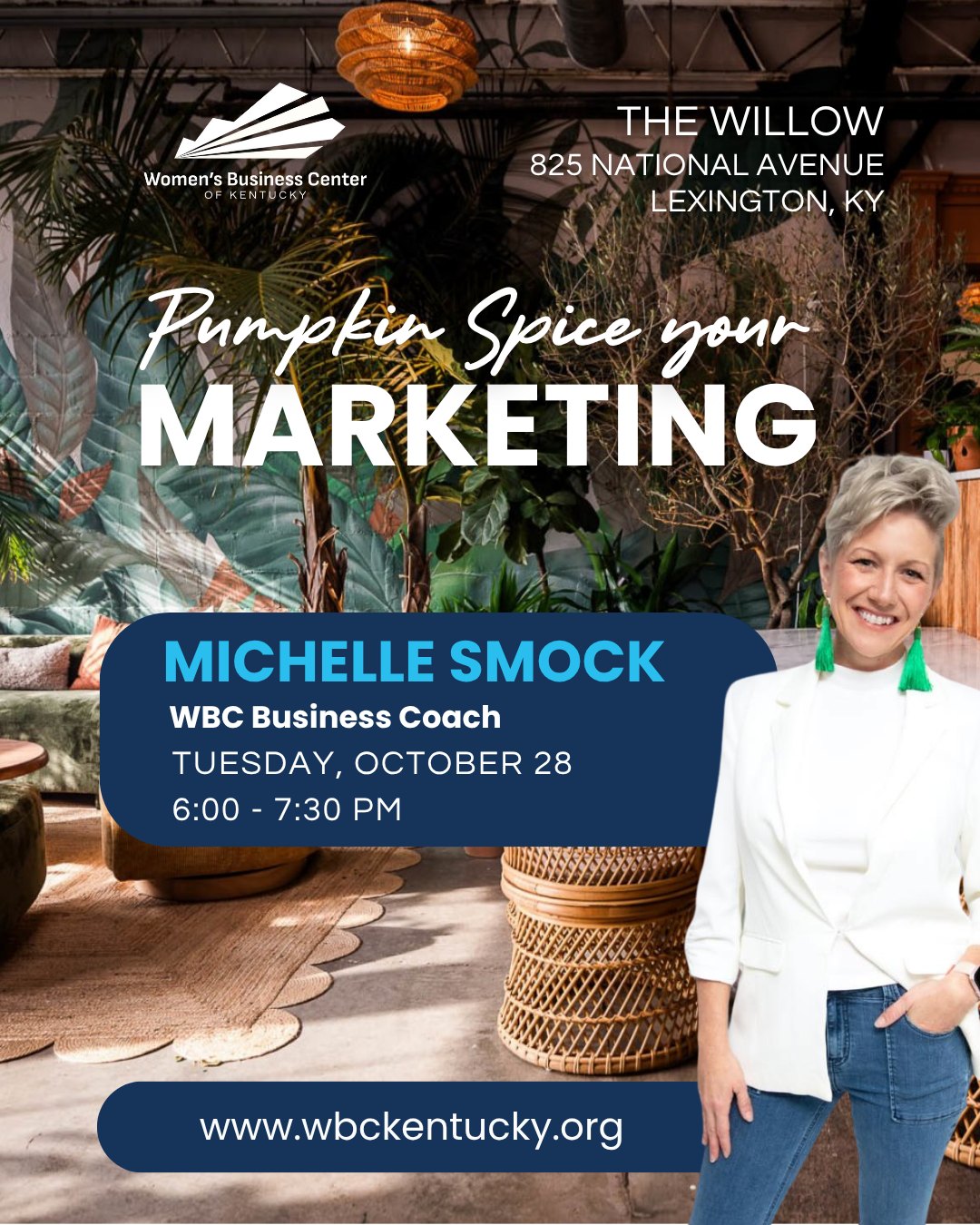 Your brand’s missing ingredient?
A little pumpkin spice. 😉
Join us for a fun, fall-themed marketing workshop for aspiring entrepreneurs — and discover how to make your brand as irresistible as your favorite latte!
Pumpkin Spice Your Marketing
Oct. 28 | 🕕 6–7:30 PM | TheWillow
Register now before seats are gone: https://ow.ly/NUij50X97c0
#PumpkinSpiceYourMarketing #WBCKY #WomenOwned #SmallBusinessSupport #FallWorkshops #EntrepreneurLife