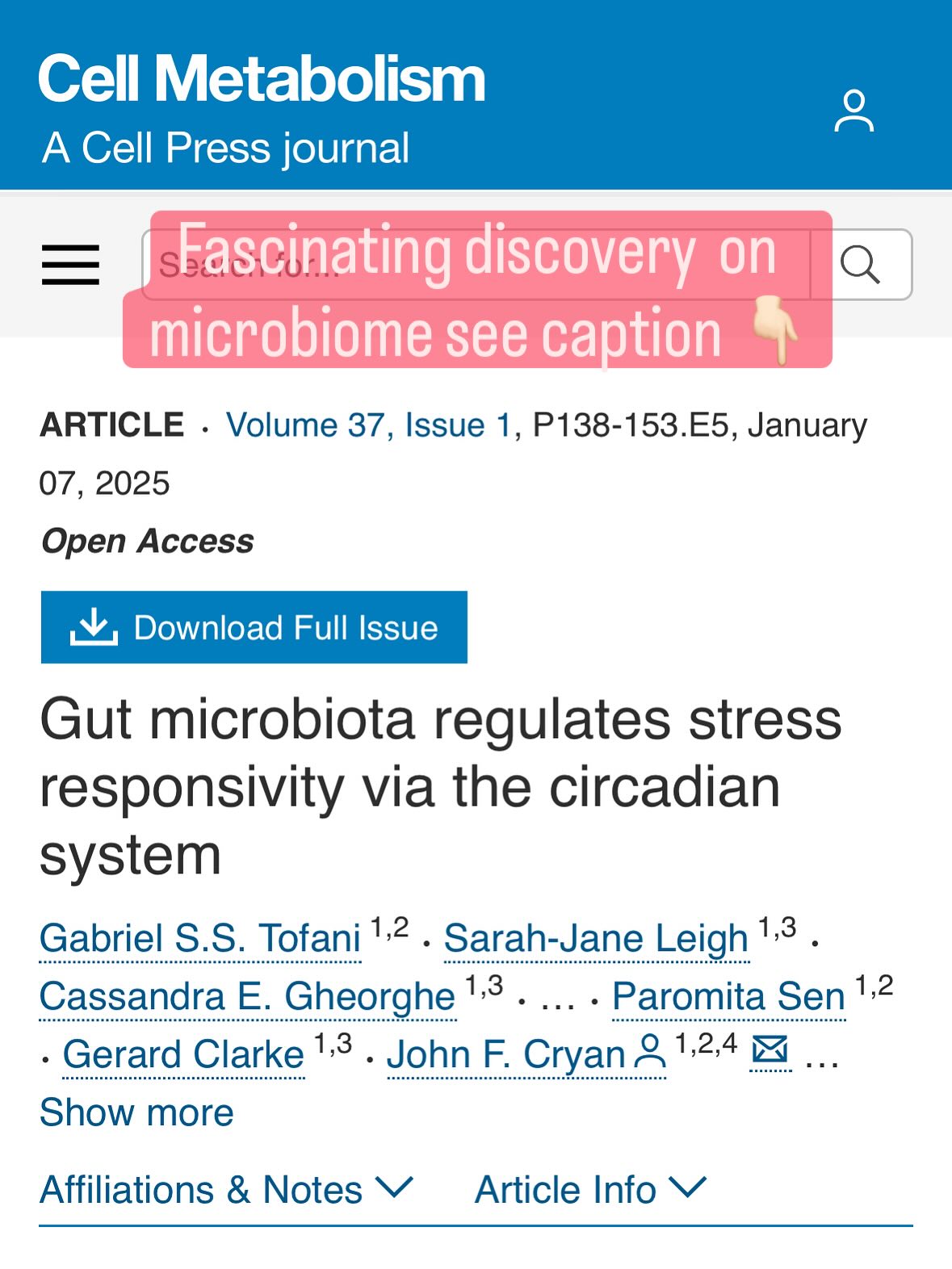 🧬 New research reveals that our gut microbiome help control how our bodies handle stress — and when they’re missing, things can go out of sync.
Scientists found that gut bacteria “talk” to the body’s stress system (the HPA axis) and help fine-tune stress hormone levels throughout the day, in rhythm with our internal clock. ⏰
When the microbiome were removed in mice, stress hormones spiked at the wrong times, disrupting normal daily patterns and making the animals more reactive to stress.
This shows our gut microbes aren’t just about digestion — they’re part of how our brains and bodies stay balanced across the day. 🌞🌙
Source: https://www.cell.com/cell-metabolism/fulltext/S1550-4131(24)00399-1?
#GutBrainConnection #Microbiome #Stress #CircadianRhythm #GutHealth #nutritionaltherapy #gutbrainaxis