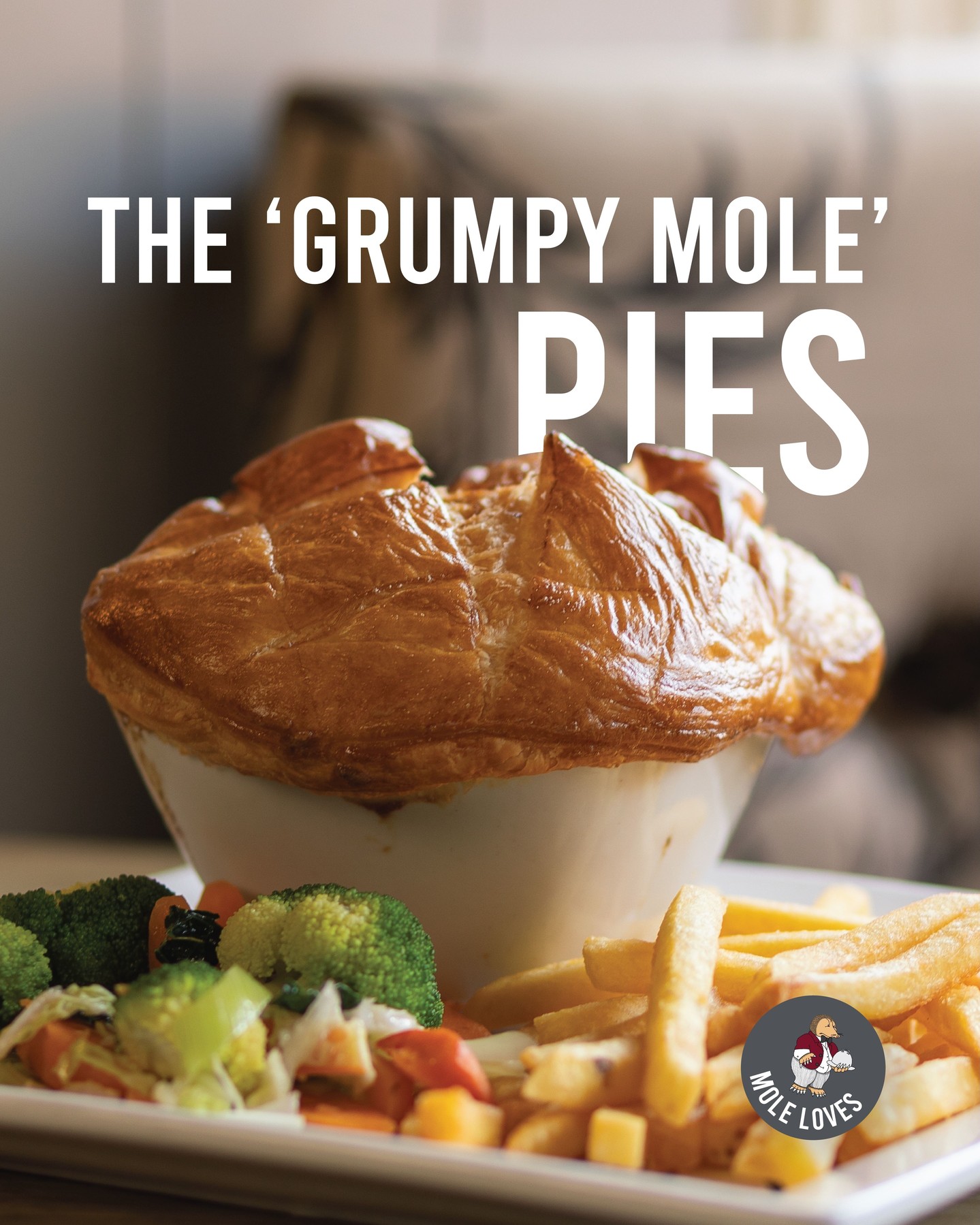 The perfect meal after a long autumnal walk in the english countryside doesn't exi... 🫣
Check out our Pies, Pastries and Platters section of the menu to find out signature Grumpy Mole Pie, a real favourite! All homemade and bursting with flavour. Served with fries, creamy mash or new potatoes and seasonal vegetables. Don't forget to ask your server for today’s selection 🤤
#grumpymole #thegrumpymole #autumn #countryside #seasonal #pies #pie #mash #gravy #publunch #pubgrub #cosypub