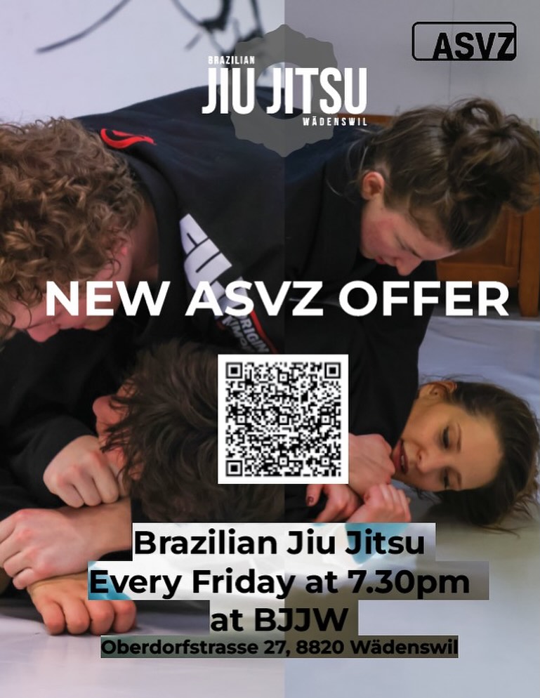 Exciting news! We’ve officially partnered with ASVZ and offering a course to ASVZ members every Friday at 7.30pm! Important to note, the course is a mixed course - ASVZ members and existing BJJW members - meaning that everyone attending can profit from a plethora of training partners at all levels! We’re excited to see new faces on the mats!🥋🥳