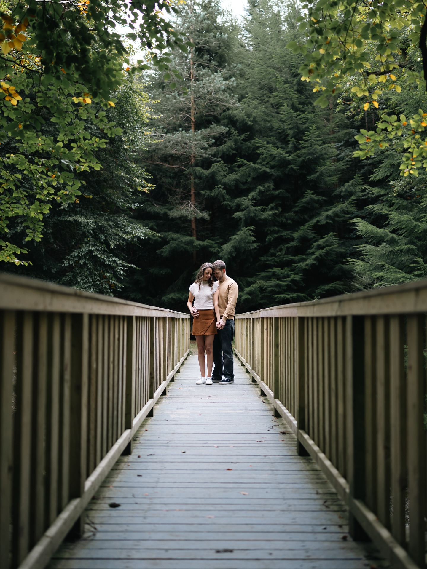 A great day yesterday, capturing some autumnal vibes with @sineaddonaghey1 and @crisis_averted1 as part of their engagement shoot at Tollymore Forest Park.