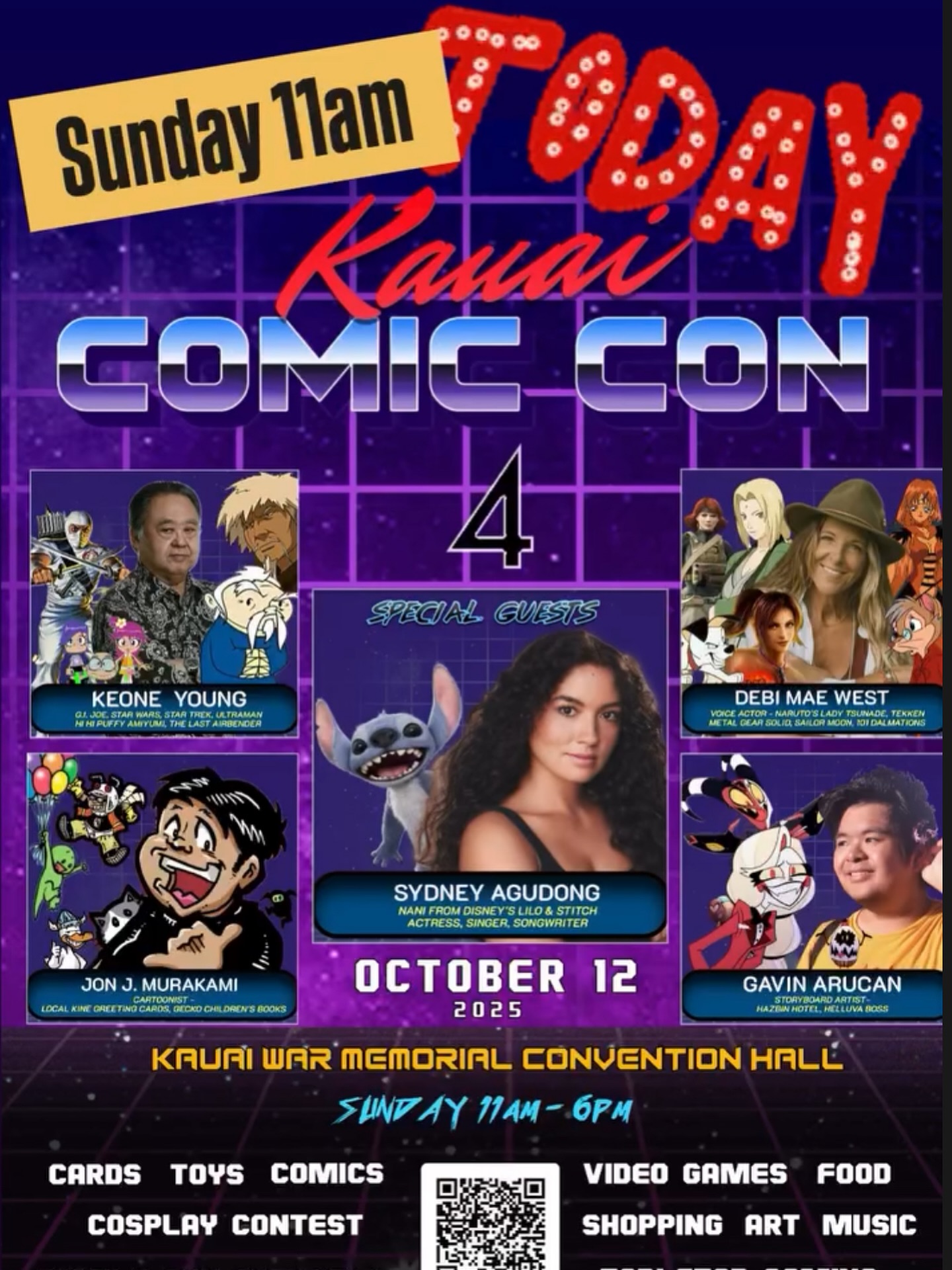 TODAY! Fun starts at 11am!
Kauai War Memorial Convention Hall