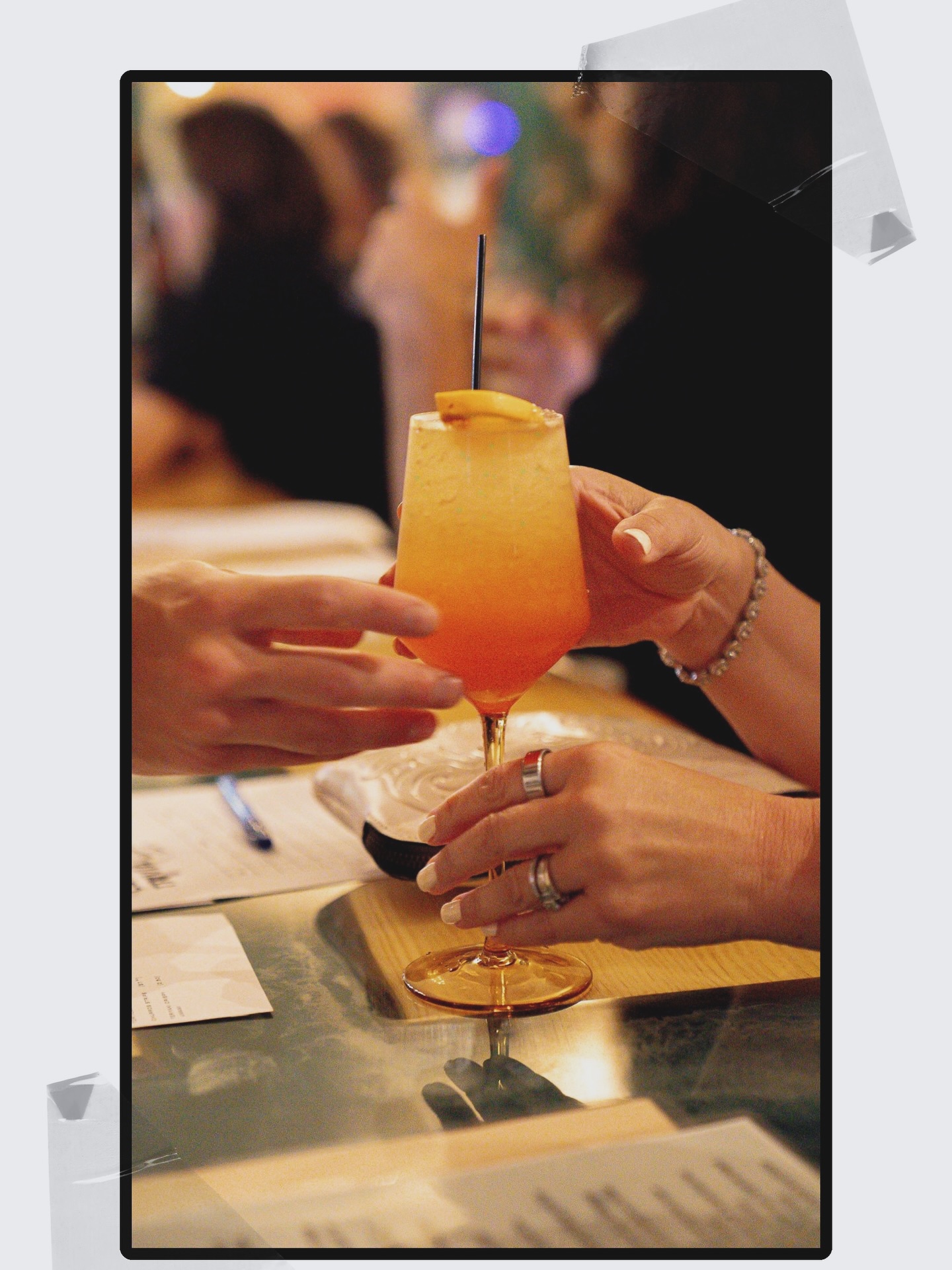 Fall-ing for our Garden Spritz! 🍹✨ @spritzdelconte topped with prosecco With a splash of passion fruit and a twist of basil olive oil, Cheers! 🌿💛🍊