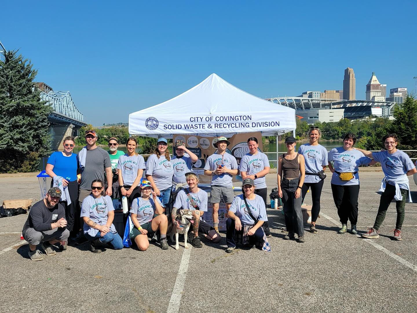 The Fall River Sweep was a great success - across 19 cleanup sites along the Ohio River, 409 people volunteered, collecting 34,475 pounds of trash and 5,379 pounds of recycling - and 231 tires!! Our Covington crew showed up 56 volunteers strong, and we removed 79 bags of trash, 36 bags of recycling, 4 tires, and a propane tank from our stretch of the shoreline. Big thank you to @orsancochannel for organizing the cleanup.