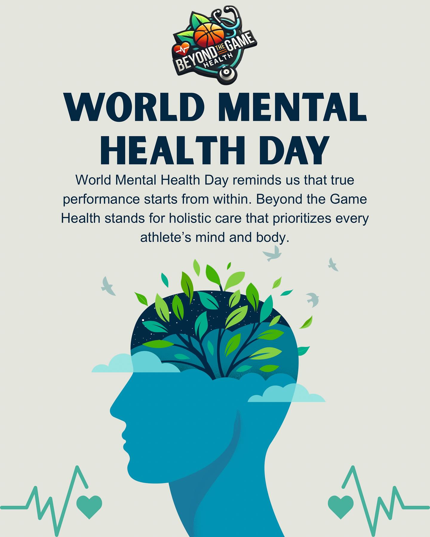 Behind every champion is a story of resilience, pressure, and growth. On #WorldMentalHealthDay, Beyond the Game Health honors the courage it takes to protect your peace, seek support, and keep showing up on and off the field. 🧠💚