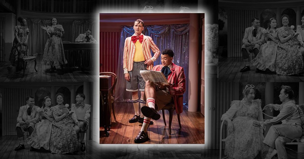 FIRST LOOK!
PRODUCTION IMAGES
FOR ROB MADGE’S BRAND NEW ADAPTATION OF CHARLEY’S AUNT
DIRECTED BY SOPHIE DRAKE
WATERMILL THEATRE
FRIDAY 3 OCTOBER – SATURDAY 15 NOVEMBER
Joint CEOs Artistic Director Paul Hart and Executive Director Claire Murray, and the whole team at Newbury’s Watermill Theatre are delighted to announce the cast for Rob Madge’s brand-new adaptation of Charley’s Aunt, a Watermill Theatre production playing from Friday 3 October to Saturday 15 November, with a press night on Wednesday 8 October.
Schemes, dreams, and classic comic confusion meet hidden identities, mistaken identities, and new identities in this glamourous glow-up of Brandon Thomas’ much-loved farce.