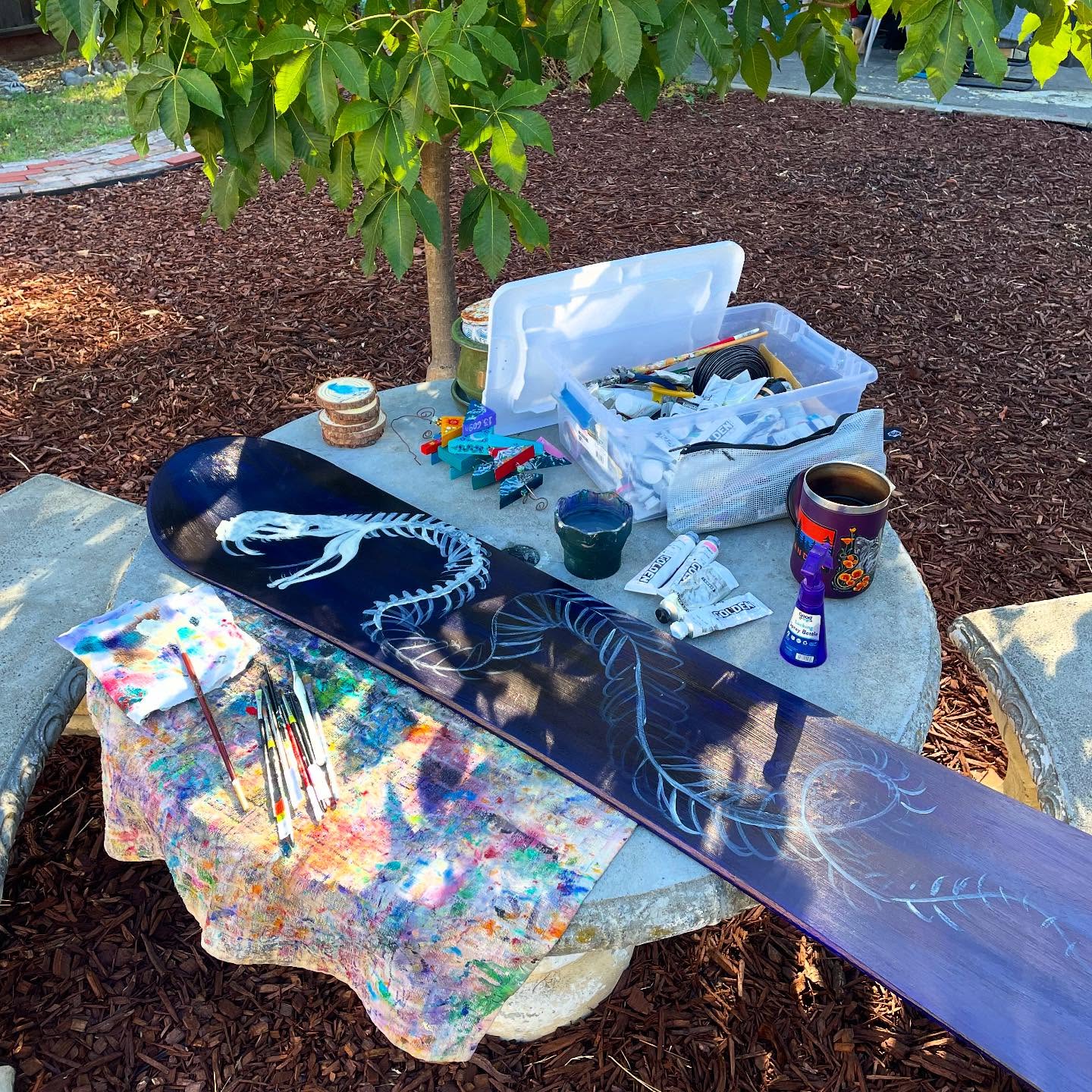 Not a bad work spot. Snake skeletons are hard.