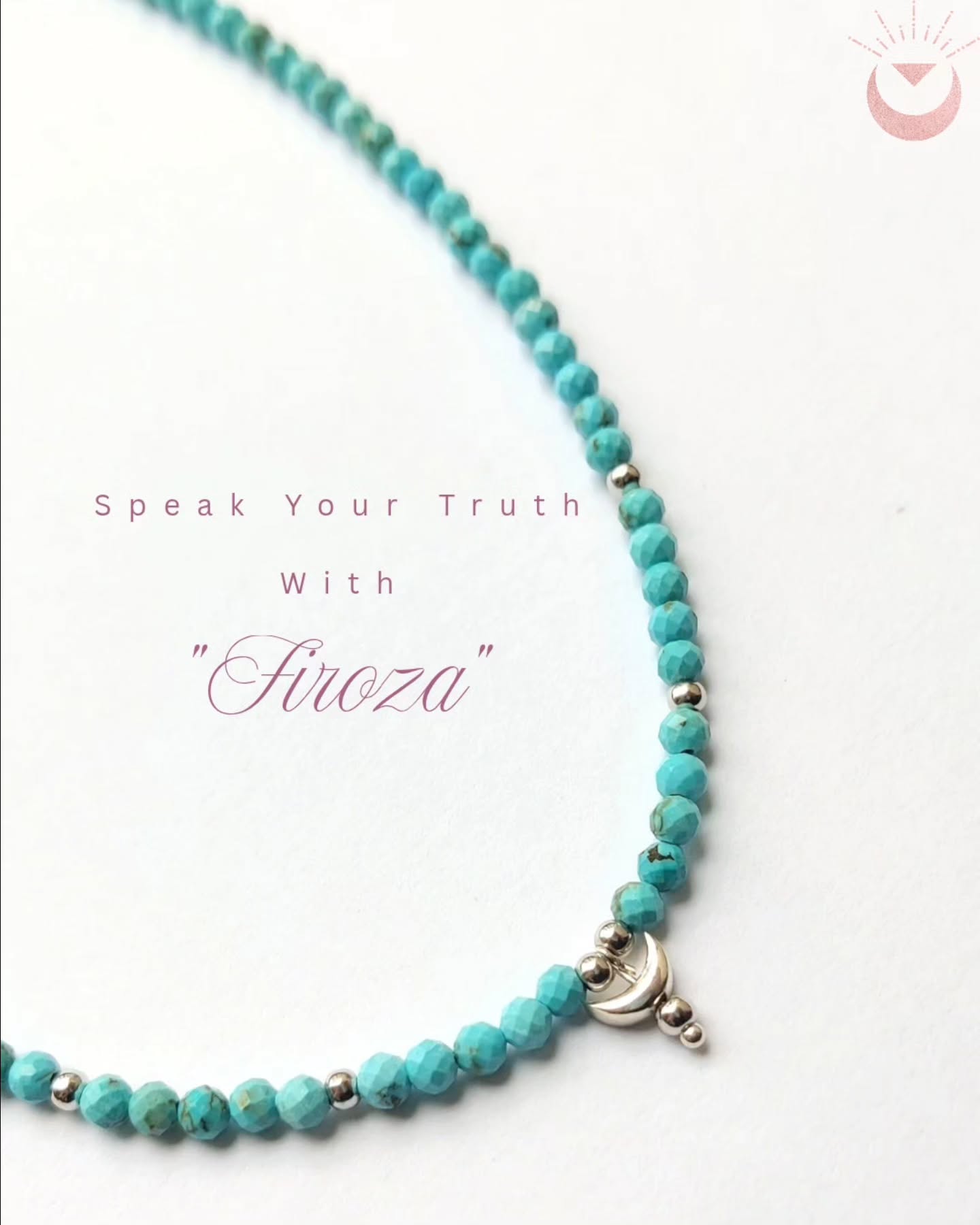 Turquoise beaded necklace "FIROZA" is among the latest additions on Moon's tribe shop.
It's handmade with natural turquoise gemstone beads , 925 silver beads and a beautiful minimal 925 silver moon in the center.
.
.
I a beautiful and powerful gemstone necklace that can be worn along or layered with other necklaces for a polished and chic look.
.
.
Turquoise carrying the energy of communication confidence and luck.
.
.
Carry these healing energy all day long with our "Firoza" minimal necklace