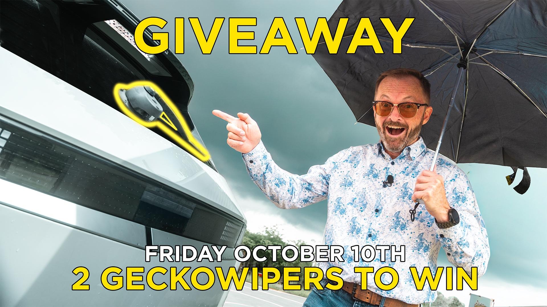 This Friday October 10th will not only be the release of a new review video about the very cool GeckoWiper for the Ioniq 5 and EV6, but WE ARE GIVING AWAY TWO (2) GECKOWIPERS!
That's about 1,400$ CDN worth of GeckoWiper (700$ CDN each)!
The rules and information will be in the video, as well as in the description and pinned comment of the video.
Be sure to follow EV-olution here, on Facebook, Threads, and YouTube to learn more this Friday.
