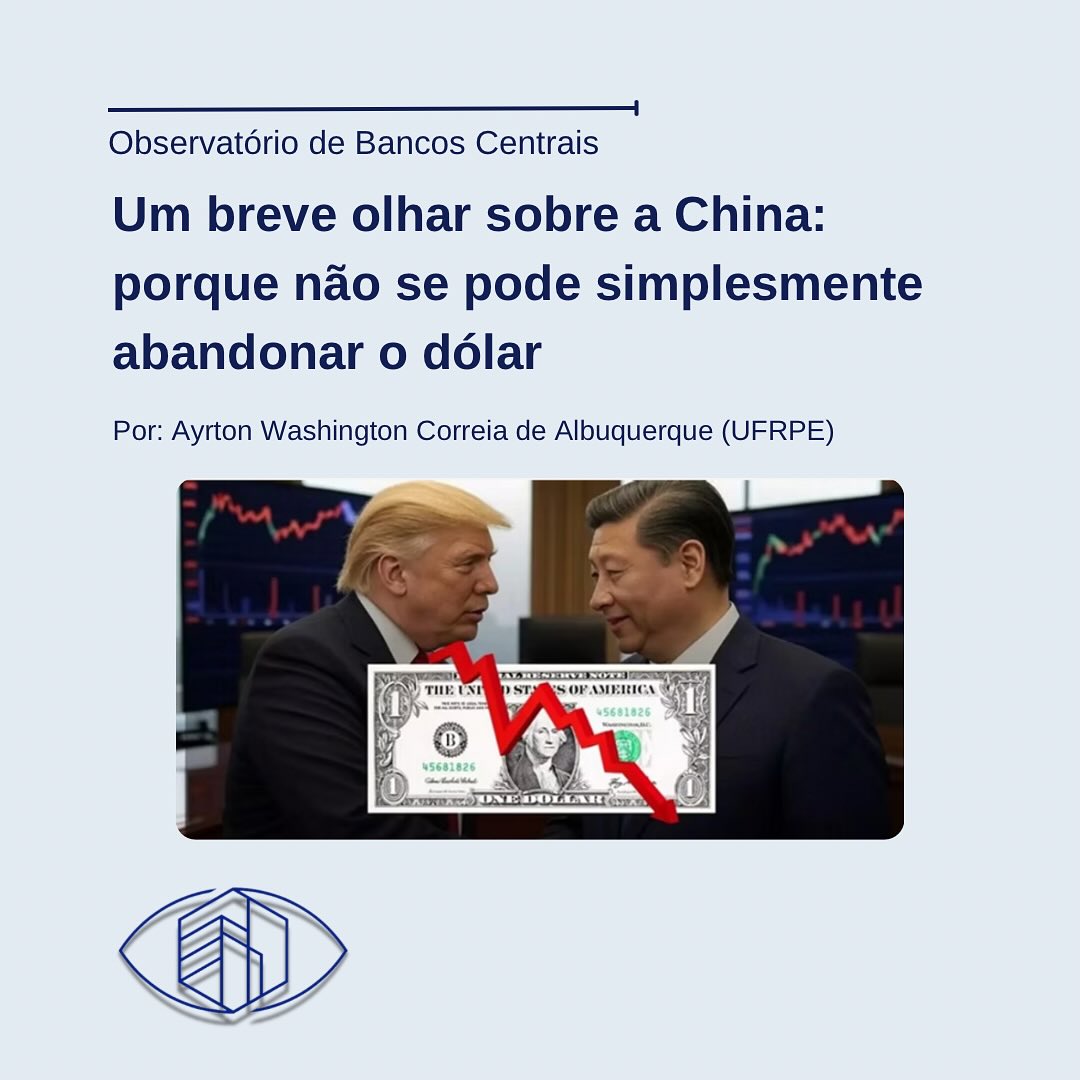Uma situação que tem gerado debates intensos sobre como proceder garantindo prosperidade, segurança e independência econômica da China.
O artigo “Um breve olhar sobre a China: porque não se pode simplesmente abandonar o dólar” traz uma análise da conexão do mercado chinês com o dólar e os desafios para uma possível desdolarização da economia mundial.
Para saber mais sobre esse tema acesse nosso site e leia o artigo completo:
https://www.observatoriobc.com.br/post/um-breve-olhar-sobre-a-china-porque-não-se-pode-simplesmente-abandonar-o-dólar