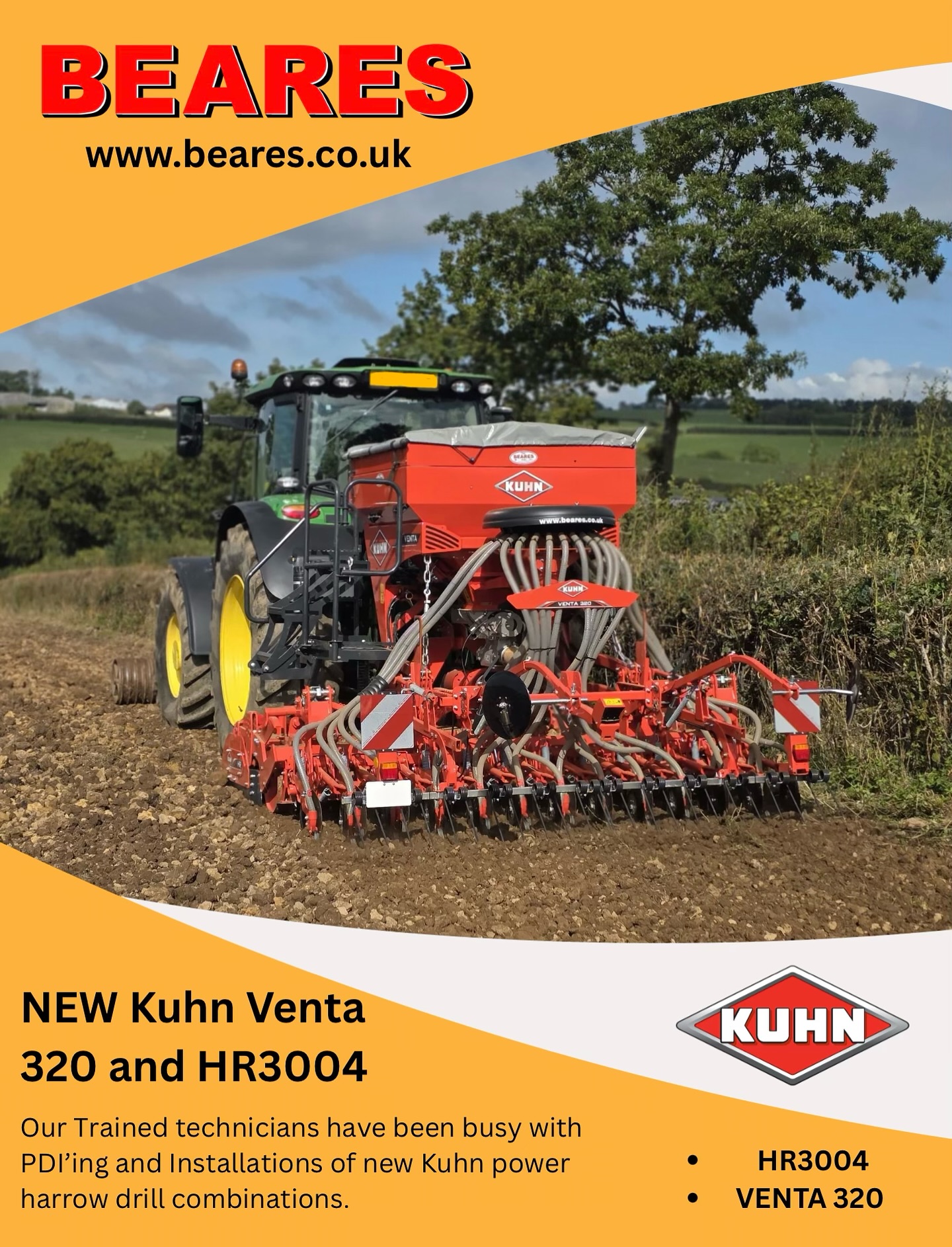 Plenty of new @kuhn_uk power harrow drills have been set off this Autumn. If you’re in the market for machines next year then please give us a call to seal the best out of season deals .
#Beares #kuhn #bestrongbekuhn #venta #farm #agri #agriculture #farming #backbritishfarming