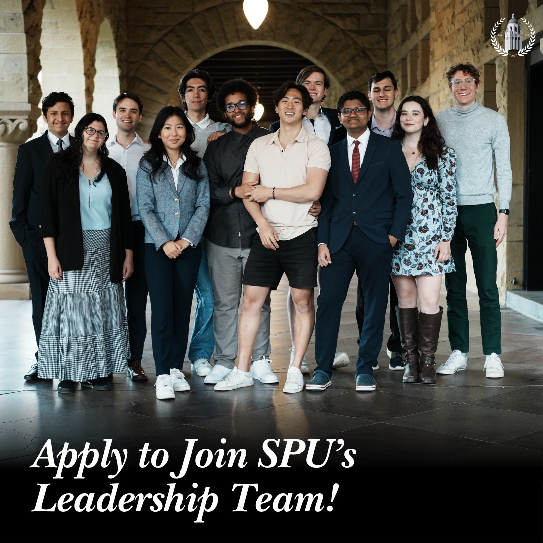 The SPU Leadership Team applications are now open! Eager to deepen your involvement with our club? This is THE chance for you! Applications are open to all majors and years! Join us to shape a more thoughtful and engaging Stanford campus!