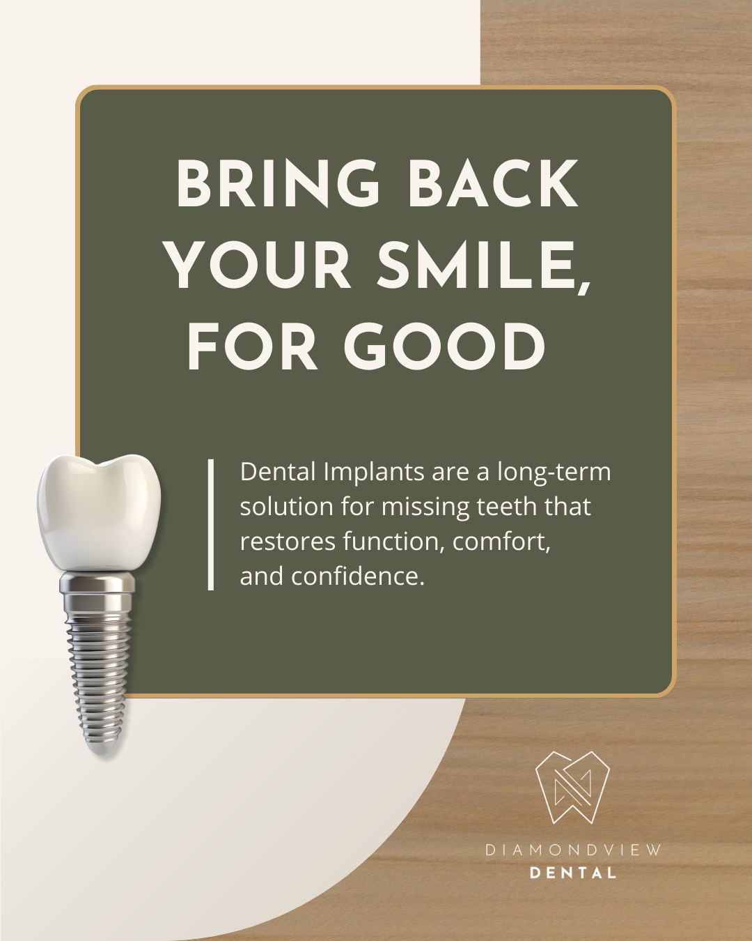 People lose teeth for many reasons. Whether it be from an accident, an old injury, gum disease, or simply wear over time. Whatever the cause, living with gaps in your smile can make it harder to chew, speak, and feel confident. Dental implants are a proven solution that replace missing teeth with something strong, secure, and natural-looking.
Why patients choose implants:
✔ They look and feel like real teeth
✔ They provide comfort and stability every day
✔ They can last for many years with good care
You may be a good candidate if you’re missing one or more teeth, want a permanent alternative to dentures or bridges, and are looking for a solution that feels just like your own smile.
If you’re ready to learn more, a consultation is the best place to start! We’ll walk you through your options and help you decide if implants are right for you.
📞 Call us at (780) 454-7355 or conveniently book online today.
#yegdentist #edmontondentist #dentalcareyeg #yegdental #teethcleaning #dentalimplants