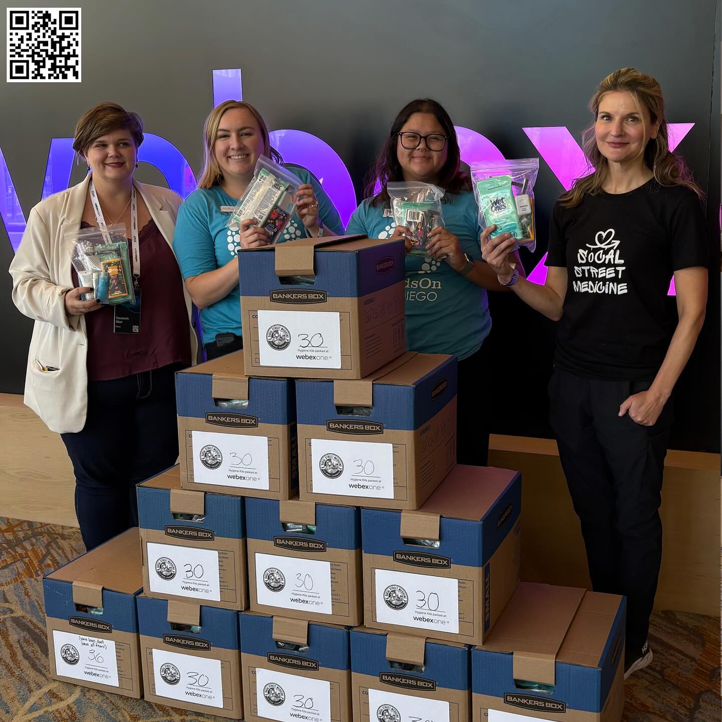 During the first week of October, SoCal Street Medicine was honored to be part of WebexOne 2025, hosted by Cisco!
As part of a Give Back Workshop, participants came together to assemble 325 hygiene kits for our unhoused neighbors — a project made possible through the coordination of HandsOn San Diego.
Each kit was packed with travel-sized essentials like shampoo, conditioner, body wash, lotion, toothpaste, floss, tissues, a comb, body wipes, toothbrush, and disposable razors.
We’re incredibly grateful to everyone who contributed their time and heart to this effort. Together, we’re helping restore care to those who need it most. 💙
#SoCalStreetMedicine #WebexOne2025 #Cisco #HandsOnSanDiego #CommunityCare #GivingBack #HygieneKits #communityoutreach #StreetMedicine #Cisco
