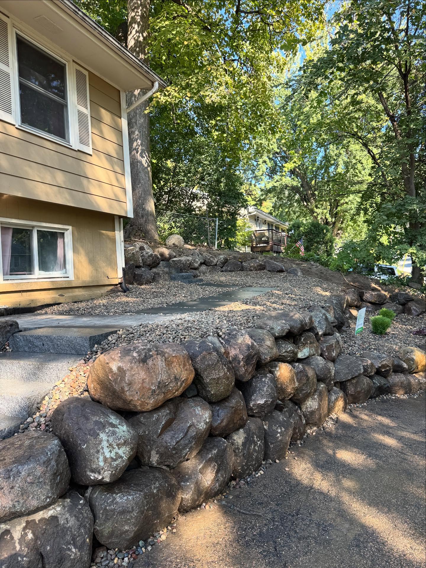 Transforming your spaces one boulder at a time 🌿 🪨
Book your spot now for spring installs — schedules are filling fast!
#BoulderWall #OutdoorTransformation #AllTerrainMN #MNLandscaping
