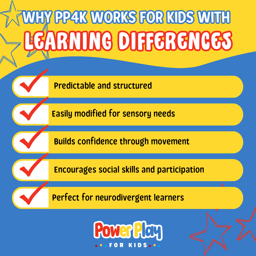 💡 Every child deserves play that feels safe, fun, and empowering.
That’s why Power Play for Kids works so well for kids with learning differences. There’s no score, no pressure — just connection through movement and laughter.
✨ PPFK is:
Perfect for neurodivergent learners and kids with IEPs — because play should be for everyone. 💙
💭 Parents, teachers, caregivers — what’s your favorite way to help kids feel included in group activities? Share below! 👇
🔗 Learn more about how PPFK supports all learners: www.powerplayforkids.com
#PlayOutsideTheBox #KidsActivities #PowerPlayforKids #PPFK #EarlyChildhoodEducation #PlayBasedLearning #TeacherLife #LittleLearners #LearningThroughPlay #PreschoolFun #HandsonLearning #KidsActivities #ClassroomIdeas #preschool #grossmotorskills #teacherresources #movementmatters