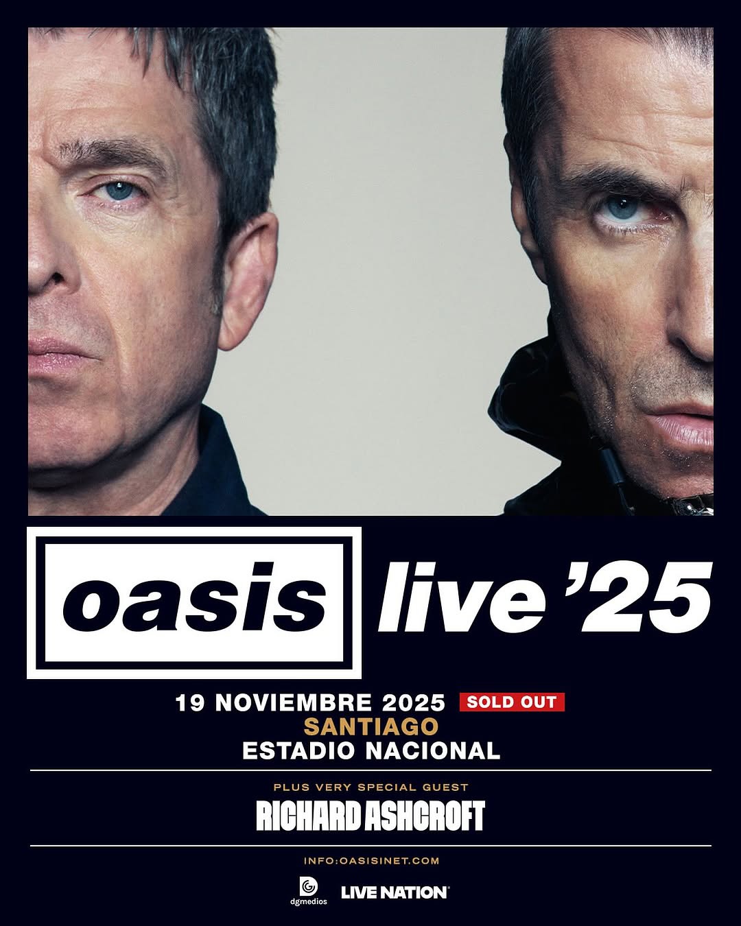 ¡Se logró 🙌🏼!
@dgmedios productora a cargo del histórico regreso de Oasis a Chile, acaba de confirmar a Richard Ashcroft como invitado especial. El ex vocalista de The Verve, repasará los clásicos himnos de la banda y los éxitos de su carrera solista. La noche del 19 de noviembre en el Estadio Nacional, será épica para los fans del britpop 🇬🇧
Las entradas se encuentran agotadas. 
#Oasis #OasisenChile #RicharsAshcroft #TheVerve