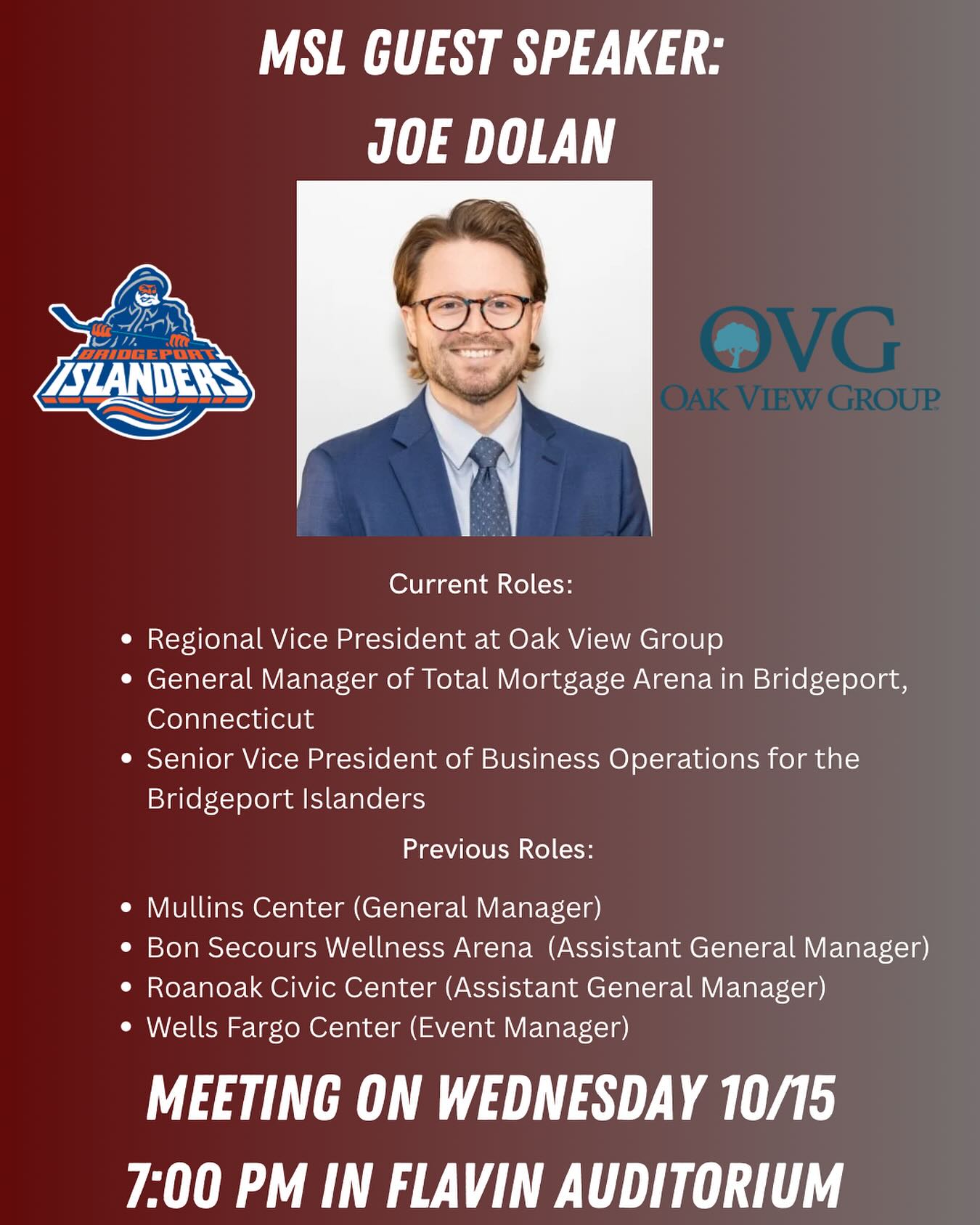 Introducing the guest speaker for this week’s meeting, Joe Dolan! You won’t want to miss out this Wednesday!