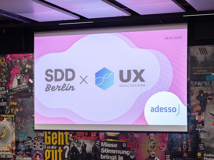 A Night of #Insight and #Innovation: @sddberlin X @ux_healthcare X @adesso_se
A huge thank you to everyone who joined the @sddberlin X @ux_healthcare Conference Special Edition on Oct. 6th at @adesso_se.
For the 2nd year running, we were thrilled to partner with @ux_healthcare for this dynamic pre-conference kick-off event.
Gratitude to Our Host & Sponsor: @adesso_se!
A shout-out to our generous host and sponsor, adesso SE, for providing the perfect venue and atmosphere! Not only did they open their vibrant #Berlin space, but the warm, yummy food was highly appreciated, fueling our community after a long workday. Thank you to Maria Grotenhoff and Anne Stahl, who welcomed us with insights into @adesso_se’s work, and to the entire @adesso_se team who enthusiastically supported our lively #experience #tables.
#Key #Highlights:
The night was packed with insights as we heard from speakers who bridge the gap between medicine and design:
Juanita Coetzee (Founder & CEO, JooL) shared her expertise on „Care Beyond Patients: Tools for Caregivers“.
Dr. Scott Marin (Emergency Physician & Design Clinician) dove into the essential practice of „Translational Simulation: Healthcare’s Crash Test Dummy“.
Hands-On Learning at the #Experience #Tables:
➡️ We explored the Future of Health Insurance and experienced medical training with a VR simulation (knee/heart surgery) with the adesso SE team.
➡️ The fascinating Journey of Blood was guided by Dr. Scott Marin.
➡️ We did UX testing of the new caregiver app by JooL.
Shaping the #Future of #Health:
The evening provided a preview of the full @ux_healthcare Conference speaker line up. Alejandra Villacis Miranda from the @ux_healthcare team shared details about the conference. The two days feature our speakers, Dr. Scott Marin and Juanita Coetzee, alongside Genevieve Brechel @gensuniverse (@thoughtworks / @sddberlin), who will shed light on the landscape of risks in healthcare and how co-design can mitigate these challenges.
Thanks again to @adesso_se, @ux_healthcare, our #speakers, our #MC and the entire @sddberlin community for a transformative night!
Let's keep shaping the #future of #health!
Photos by @arundhati.shenoy