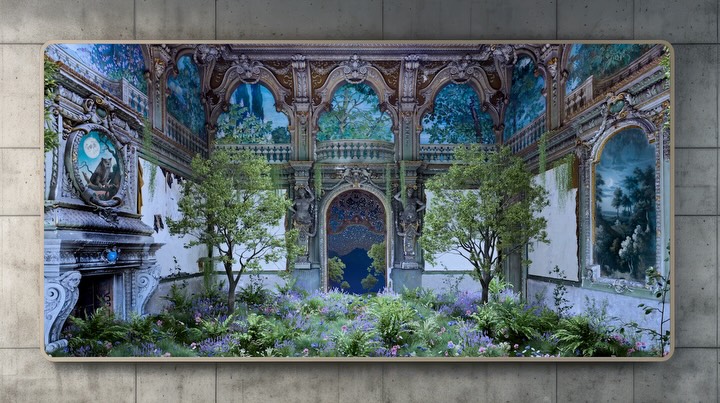 The Enchanted Hour (2023) — Ryan Koopmans & Alice Wexell
We are delighted to announce that 'The Enchanted Hour' has been acquired by FC Francisco Carolinum Linz Museum in Linz, Austria.
This time-synced digital artwork is set within a 17th-century abandoned villa in northern Italy, created through a fusion of original photography and 3D modelling.
Reimagining the traditional cuckoo clock, an owl emerges each hour, flying through the room and hooting to mark the passage of time.
The environment transitions between day and night at 7:00 a.m. and 7:00 p.m., synchronized to the viewer’s location. Developed with dynamic coding by @transient_labs
The work exemplifies the creative potential of dynamic digital art, merging echoes of the distant past with the possibilities of the technological future.
New artworks from the series 'The Wild Within' will be revealed during a solo exhibition opening November 11 at @leilahellergallery Dubai.
*photograph of the museum ©️ Michael-Maritsch
@ryan.koopmans
@alice.wexell
@fc_linz