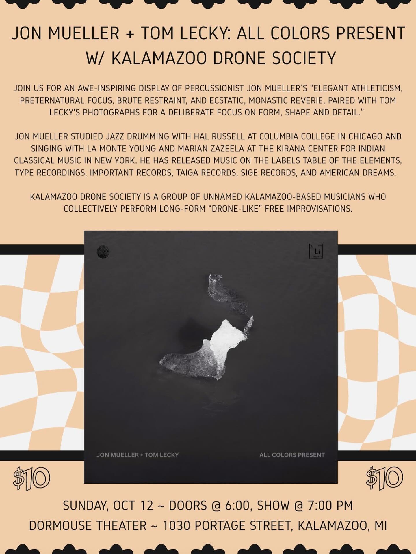 Ratta ta ta tat ta tat ta tat tat tat tat tat tat ta tat boom!
$10, show at 7p.