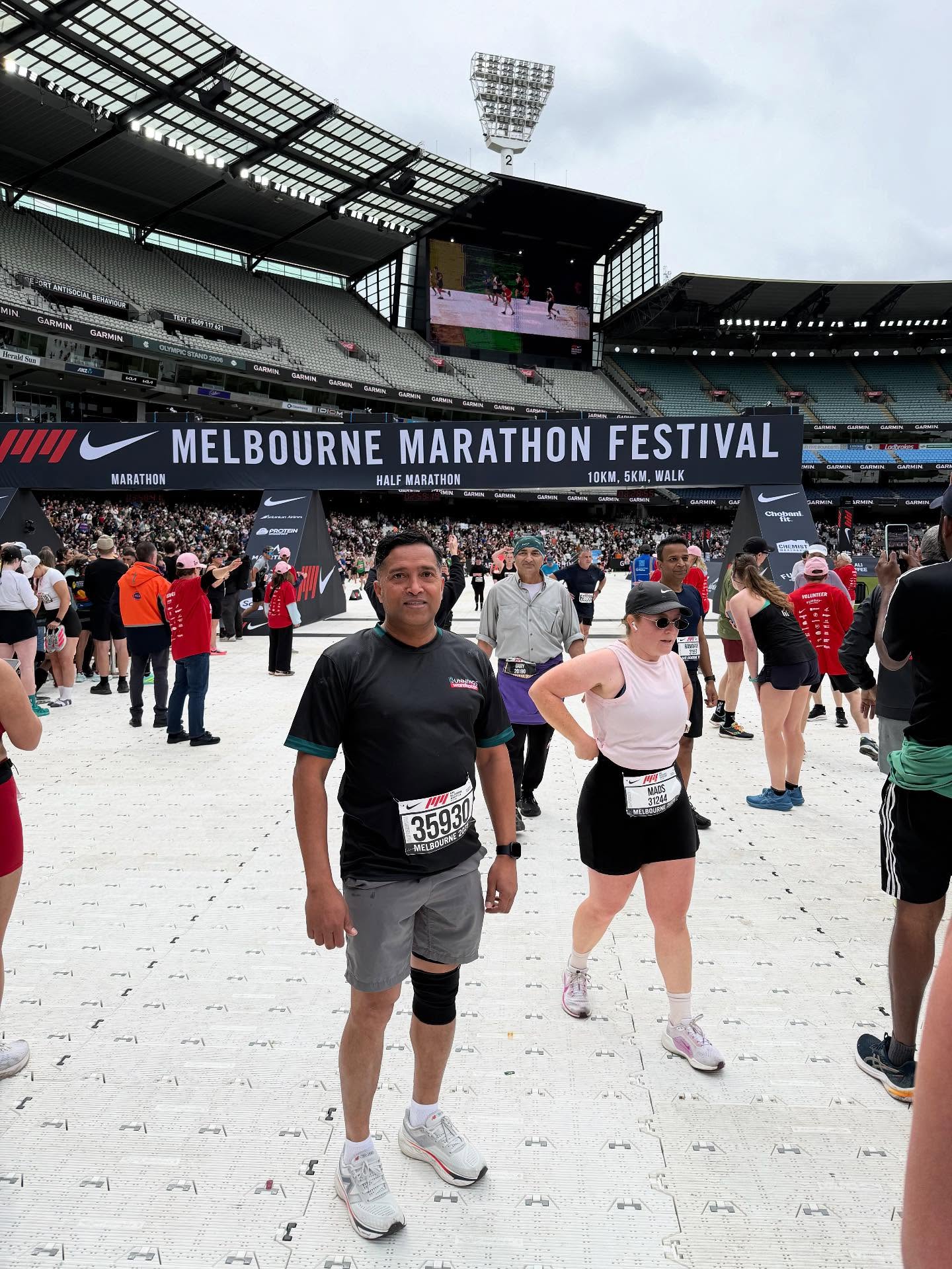 Congratulations Soji. Well done. Soji participated in the ‘Melbourne Marathon’ this morning completing the half marathon with his work mates from Bunnings Head Office. Great work.