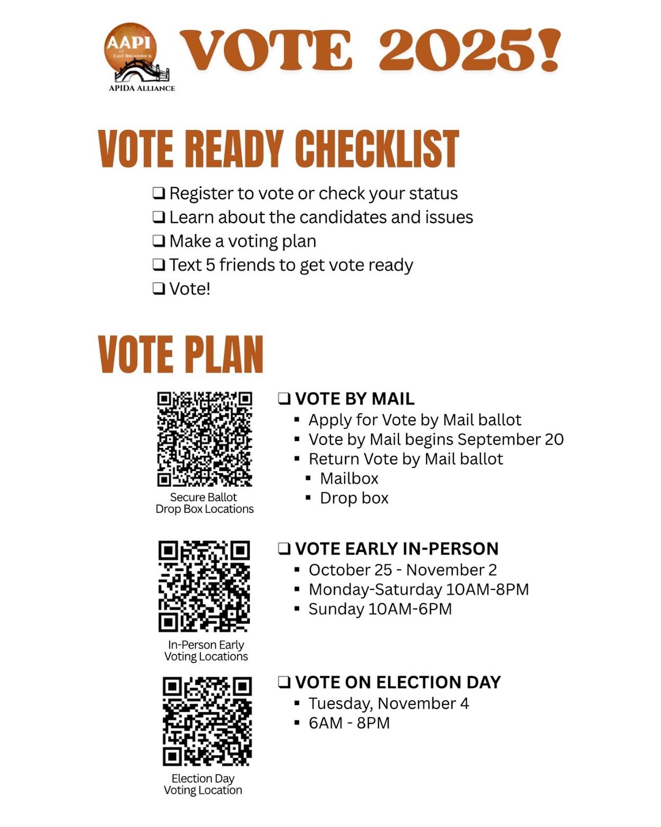 Did you know National Voter Education Week is October 6-10 this year? Happening Now ๐๐ฝ Get Vote Ready with a plan and checklist โ
Your Voice Matters! ๐บ๐ธ๐ณ๏ธ
