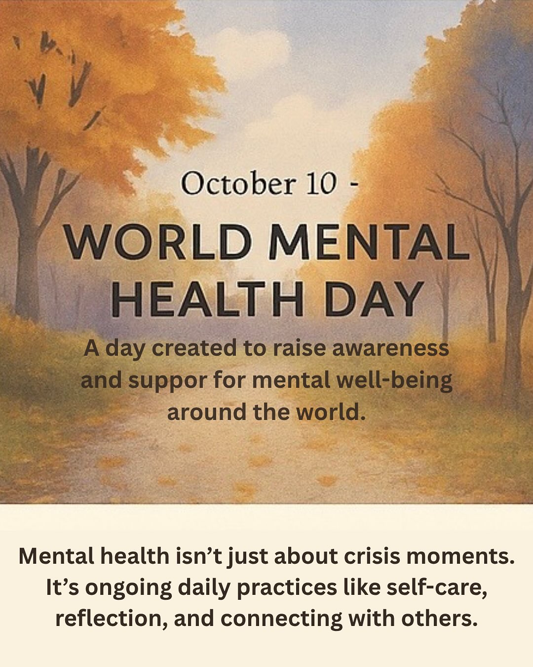 🌿 October 10 • World Mental Health Day
Today reminds us to slow down, raise awareness, show compassion, check in with ourselves and with those around us. Every mind deserves care. Every story deserves to be heard.
While today marks a global moment of reflection, it’s also a gentle reminder that our mental health matters every day.
We invite you to pause, reach out, and check in with yourself or someone you care about.
💬 Why it matters
• In our fast-paced lives, we often skip the simple but powerful question: “How are you, really?”
• These small check-ins build trust, help us notice emotional shifts early, and remind us that we’re not alone.
• Just a few minutes of genuine presence for yourself or someone else can create ripples of comfort and connection.
Even one heartfelt moment of care can change someone’s day or their path forward.
We’re so grateful for everyone who has joined this journey of sharing books, stories, and moments of reflection in Chelsea’s honor. Your kindness keeps her light shining.
#ChelseasBooksOrg
#bookjourneyforchelsea
#WorldMentalHealthDay
#InMemoryOfChelseawilliamson