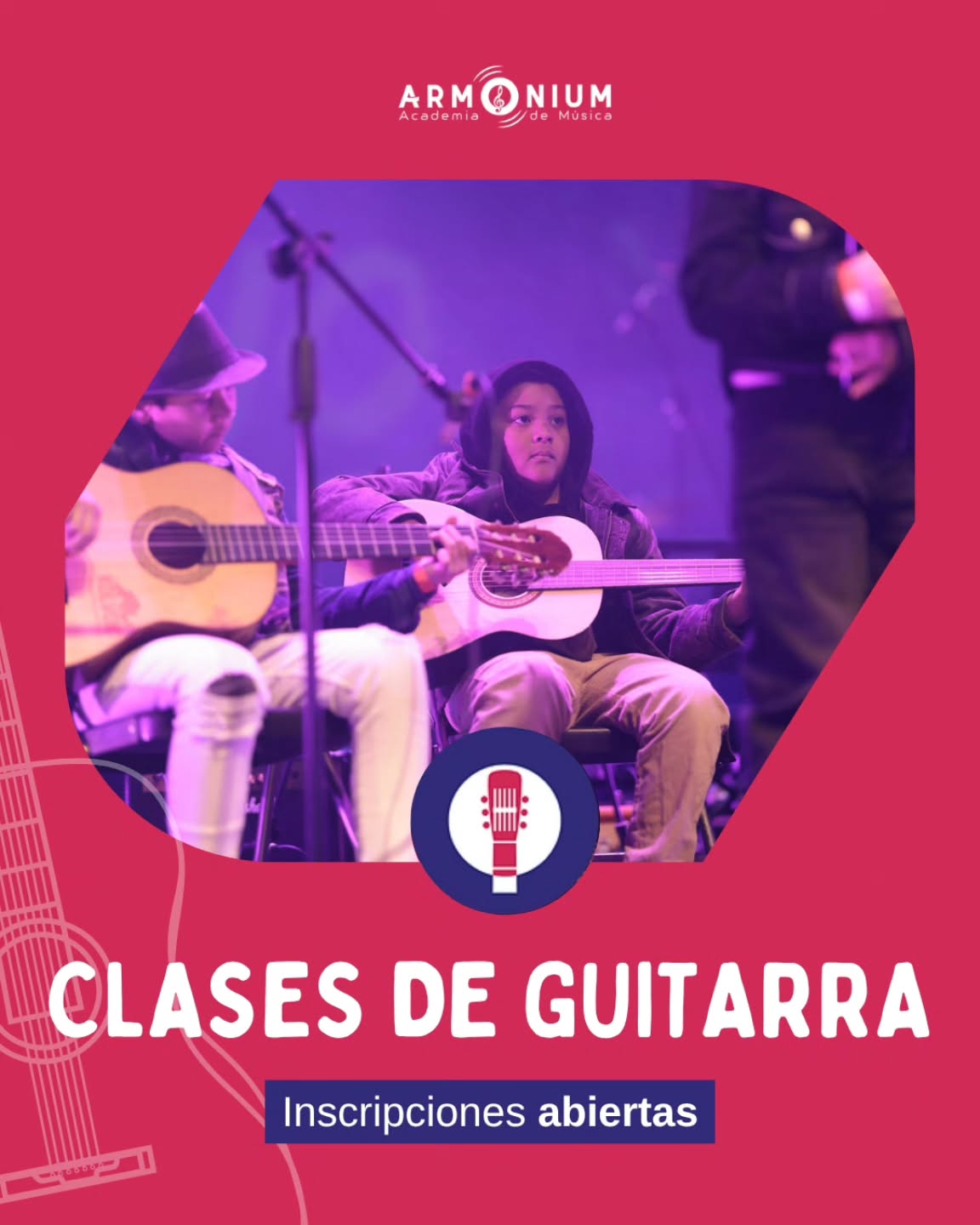 🎸 Clases de guitarra – Inscripciones abiertas
¿Quieres aprender a tocar tus canciones favoritas o mejorar tu técnica?
En Armonium tenemos clases personalizadas y grupales de guitarra para todas las edades y niveles.
Aprende acordes, ritmo, escalas y técnicas modernas con profesores que te acompañan en cada paso.
📞 WhatsApp: +56 9 8241 5676
🌐 www.armonium.cl
📍 Gran Avenida 5842 of B, San Miguel
#ClasesDeGuitarra #GuitarraDesdeCero #MusicaParaTodos #AcademiaDeMusica #ArmoniumChile